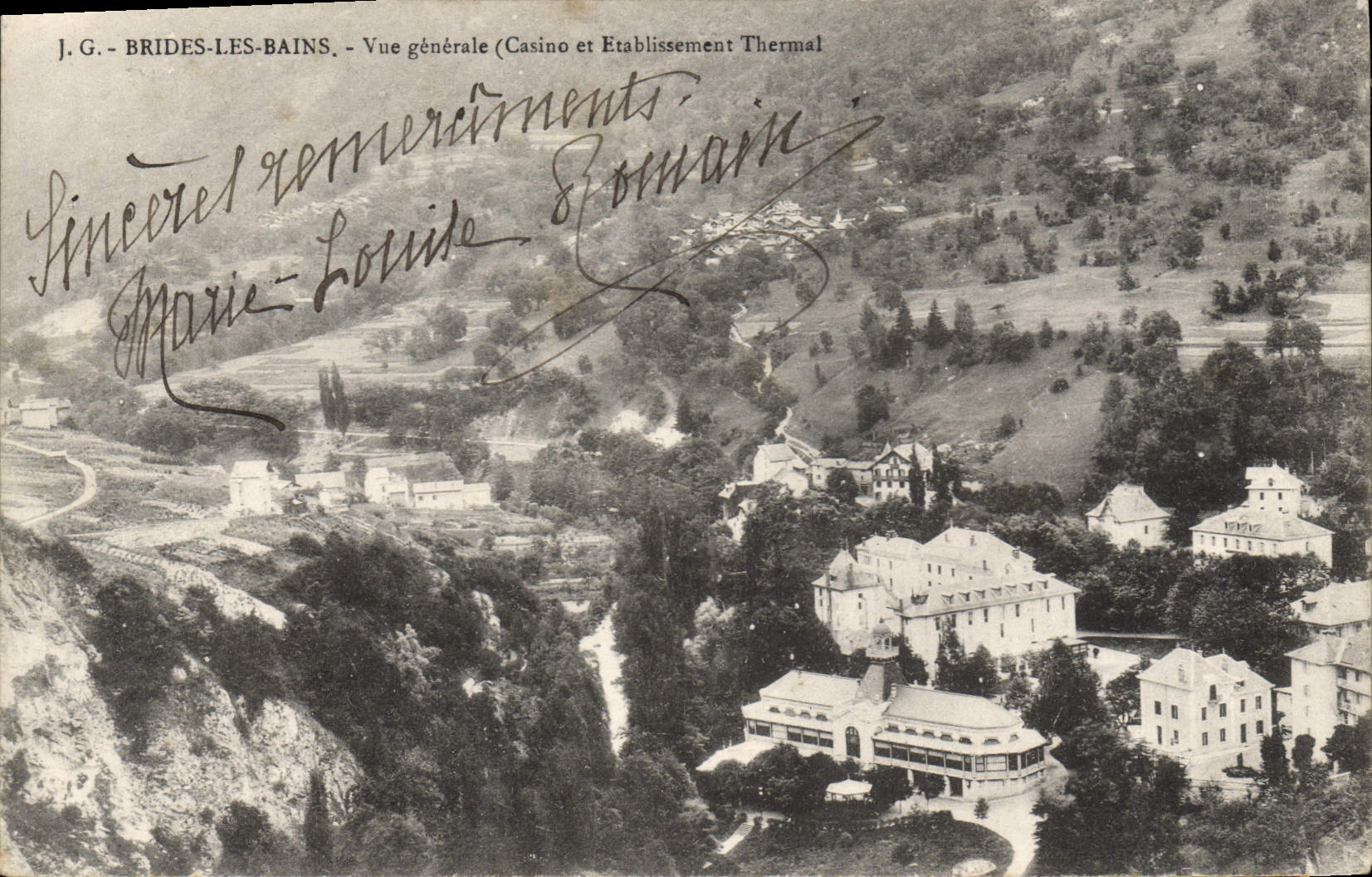 CPA Brides les Bains vue generale Casino et Etablissement Thermal