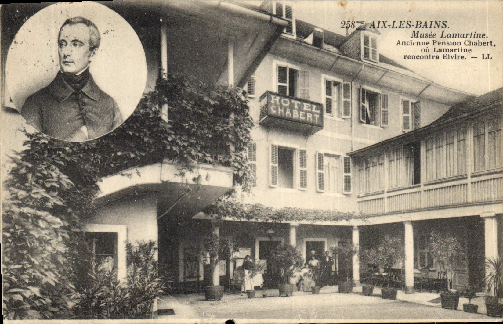 CPA Aix les Bains Musee Lamartine Ancienne Pension Chabert ou Lamartine rencontra Bivire