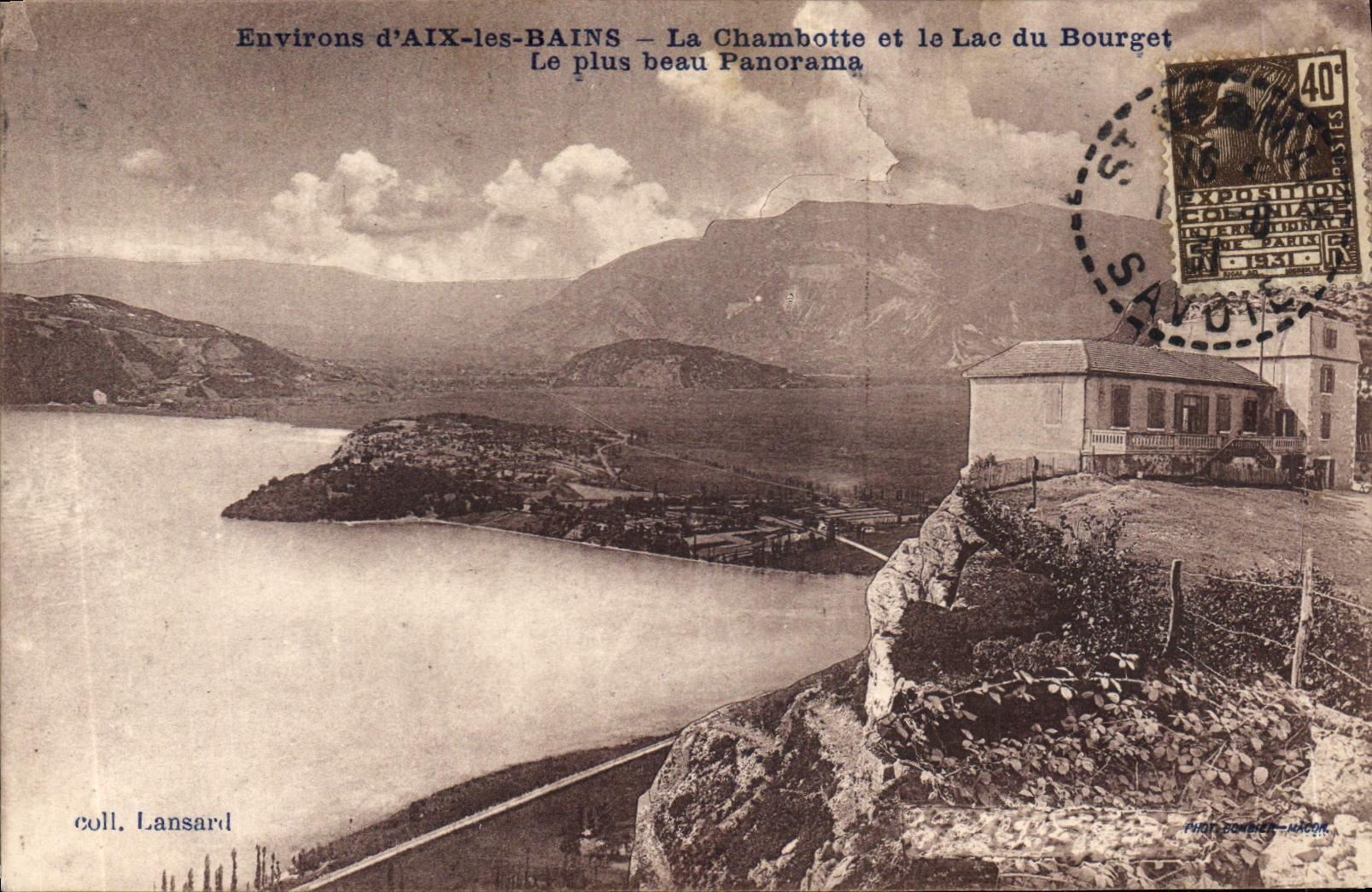 CPA Environs d'Aix les Bains la Chambotte et le Lac du Bourget le plus beau panorama