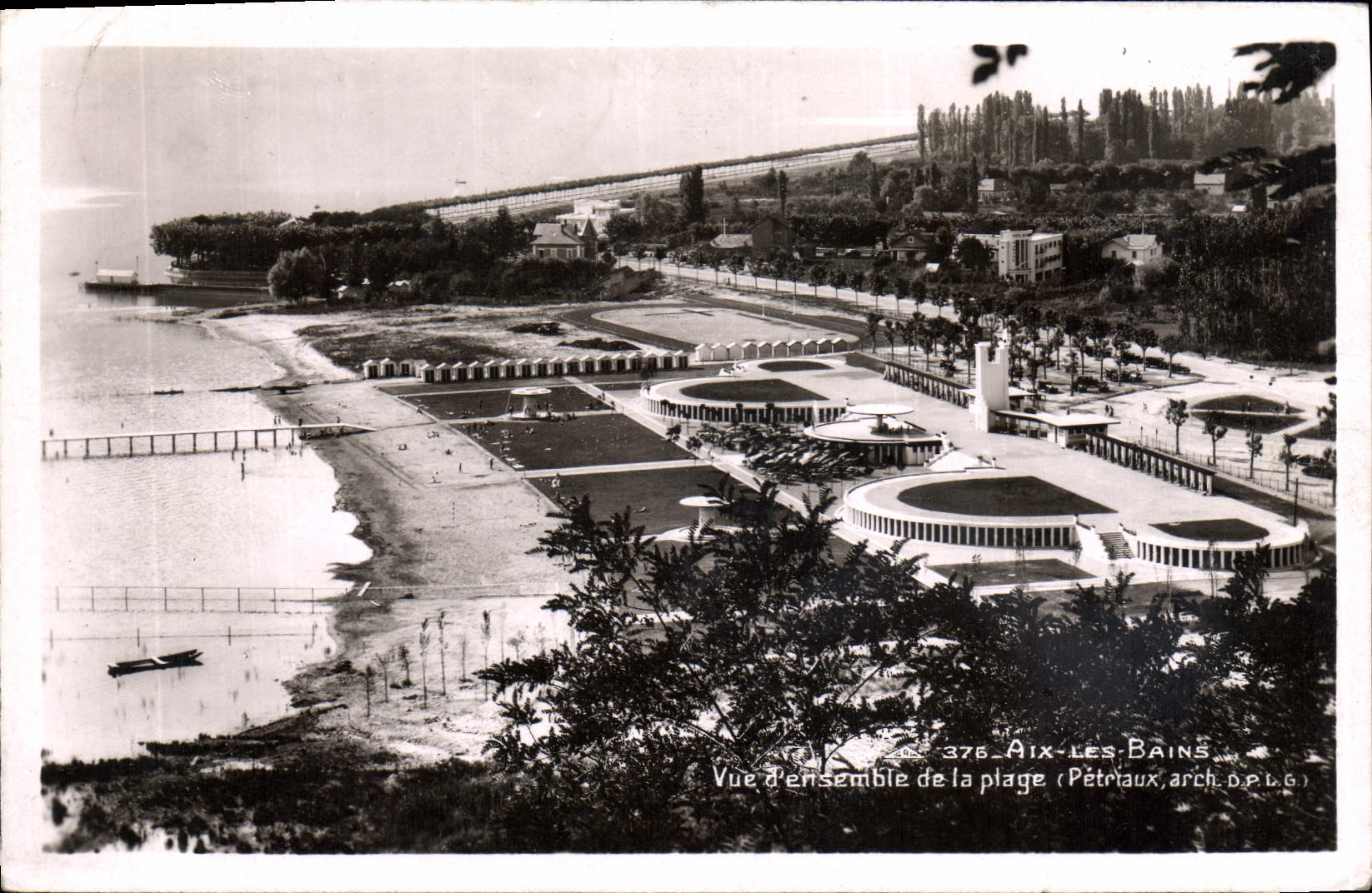 CPA Aix les Bains vue d'ensemble de la plage