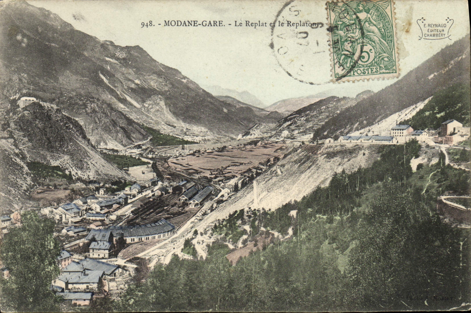CPA Modane Gare le Replat et le Replaton
