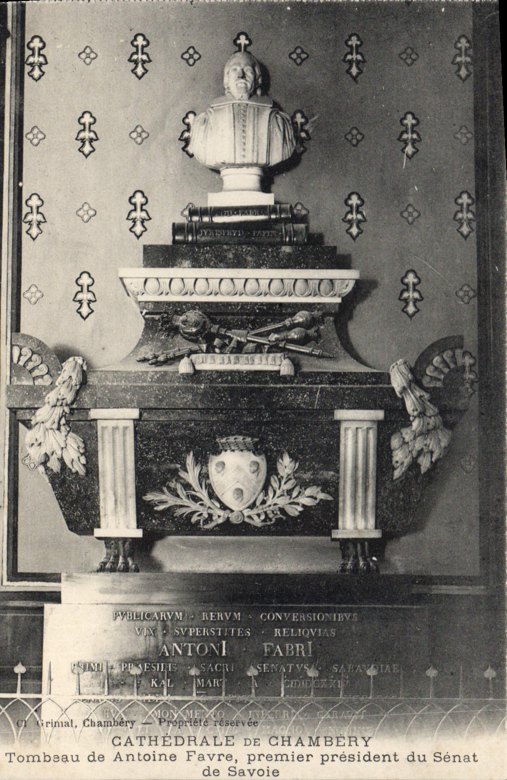 CPA Cathedrale de Chambery Tombeau de antoine Favre premiere president du Senat de Savoie 