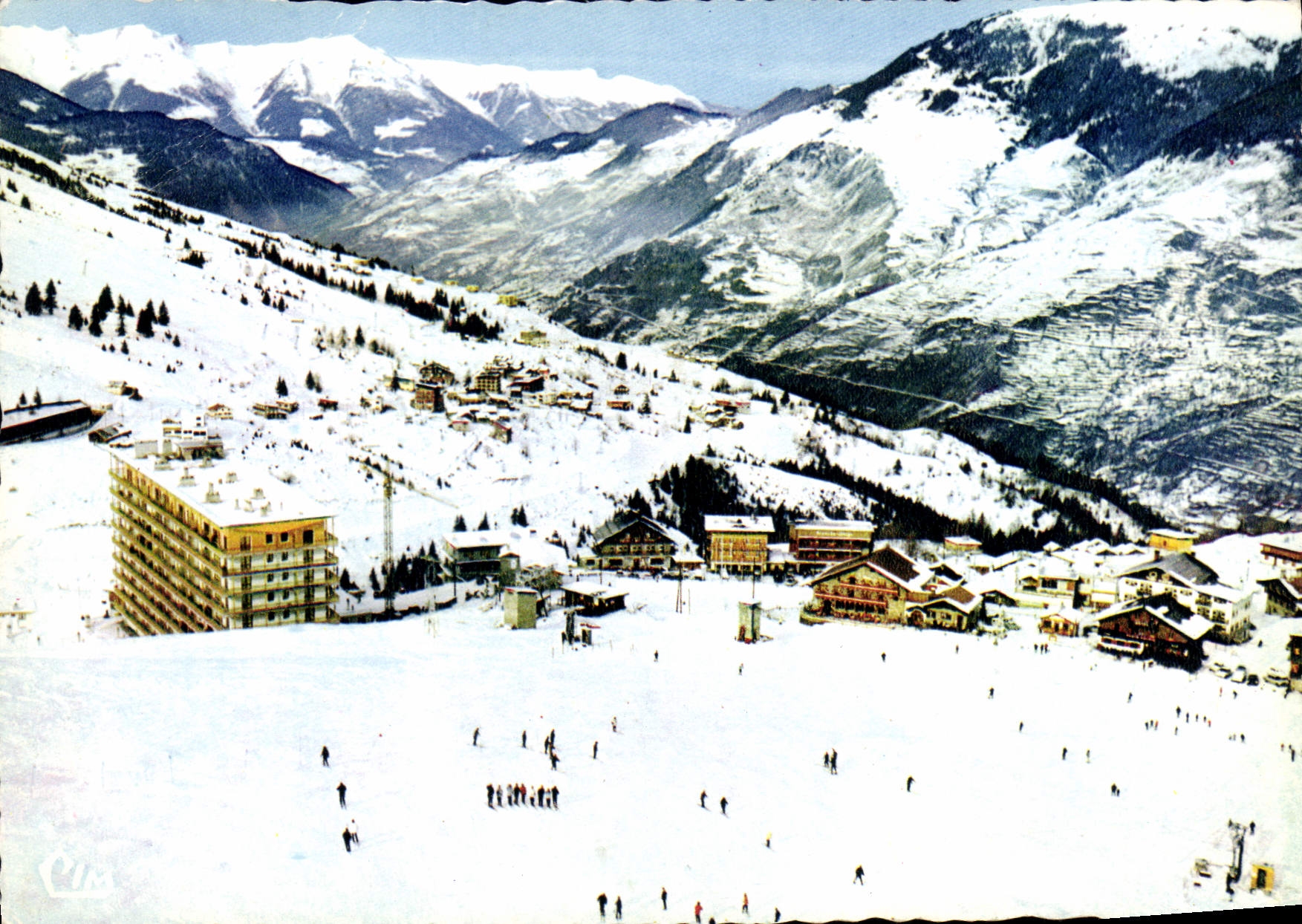 CPSM Courchevel Moriond vue general aerienne