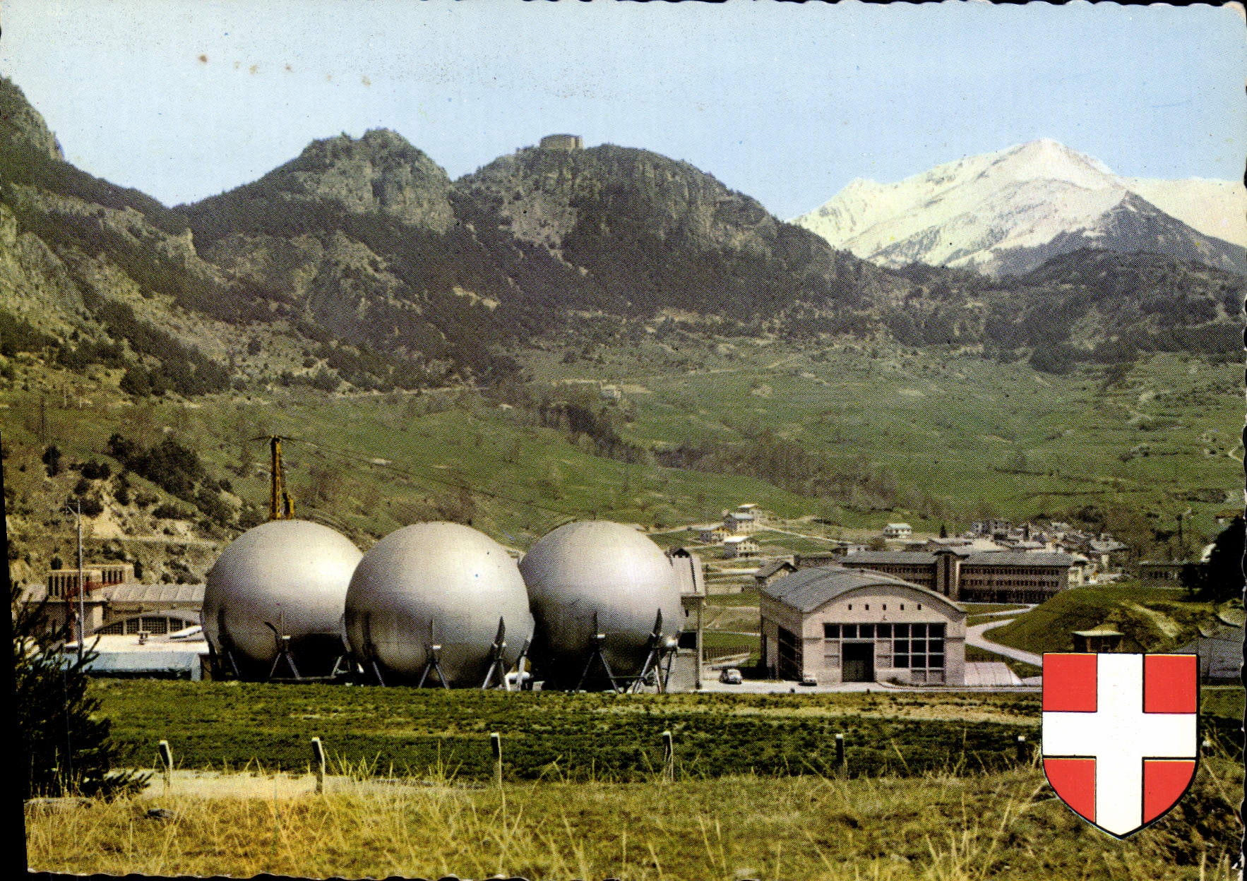 CPSM Aux environs de Modane Savoie la Soufflerie d'Avrieux et le Fort Marie Christine
