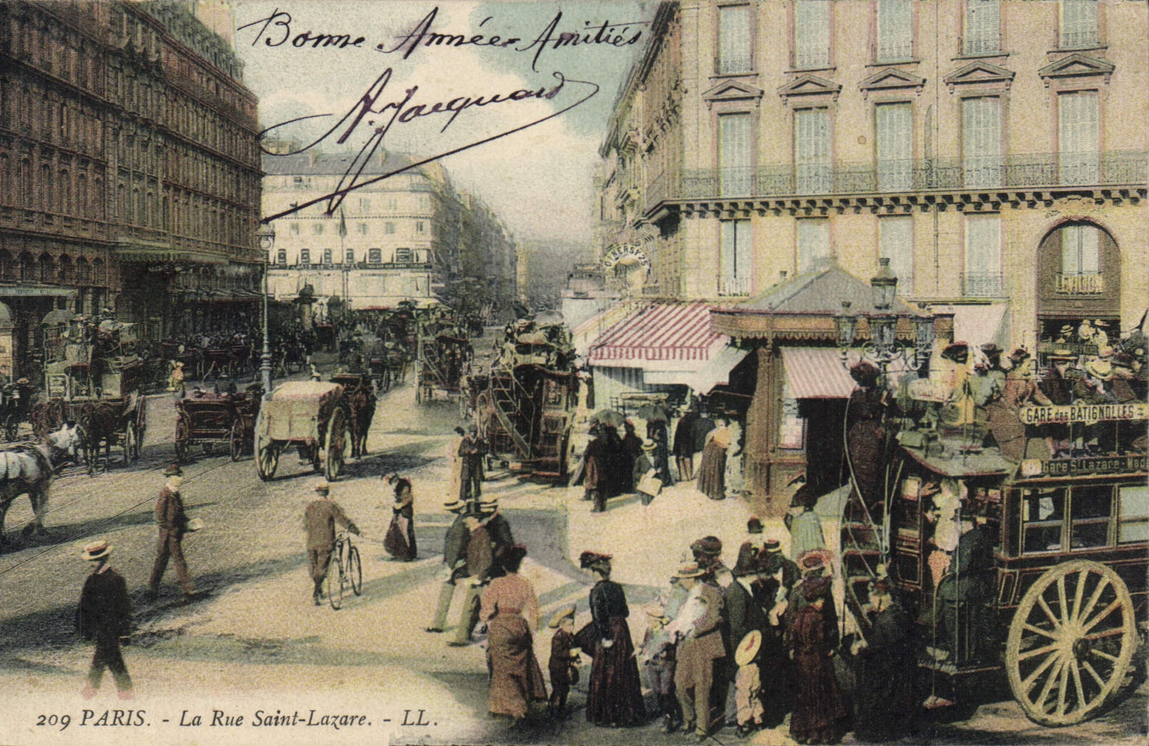 CPA Paris la rue Saint Lazare