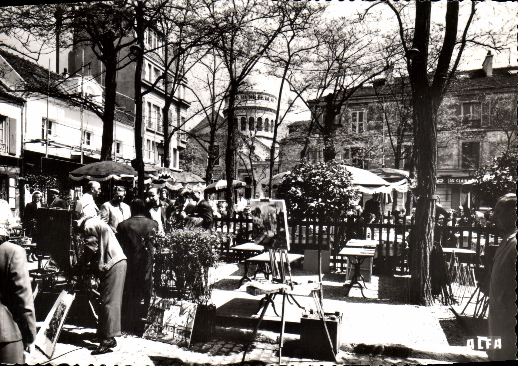 CPSM Paris Place du Tertre 