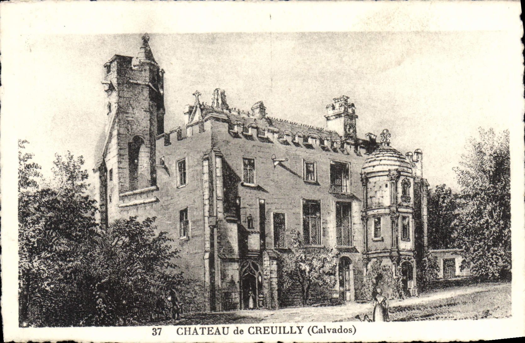 CPA Chateau de Creuilly Calvados 