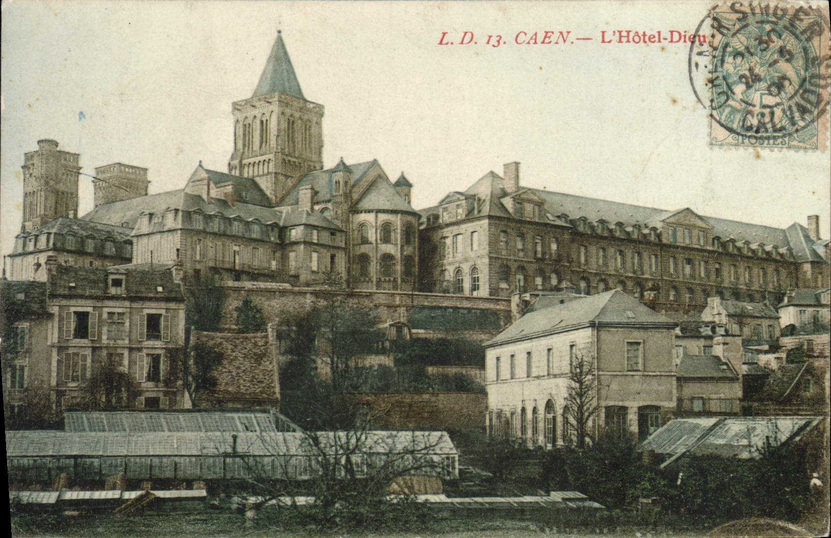 CPA L D Caen L'Hotel Dieu 