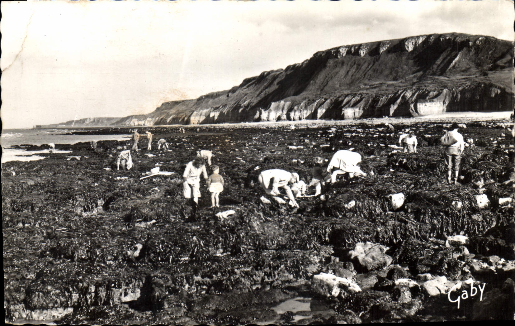 CPA Ste Honorine sur Mer Calvados La Peche aux Moules