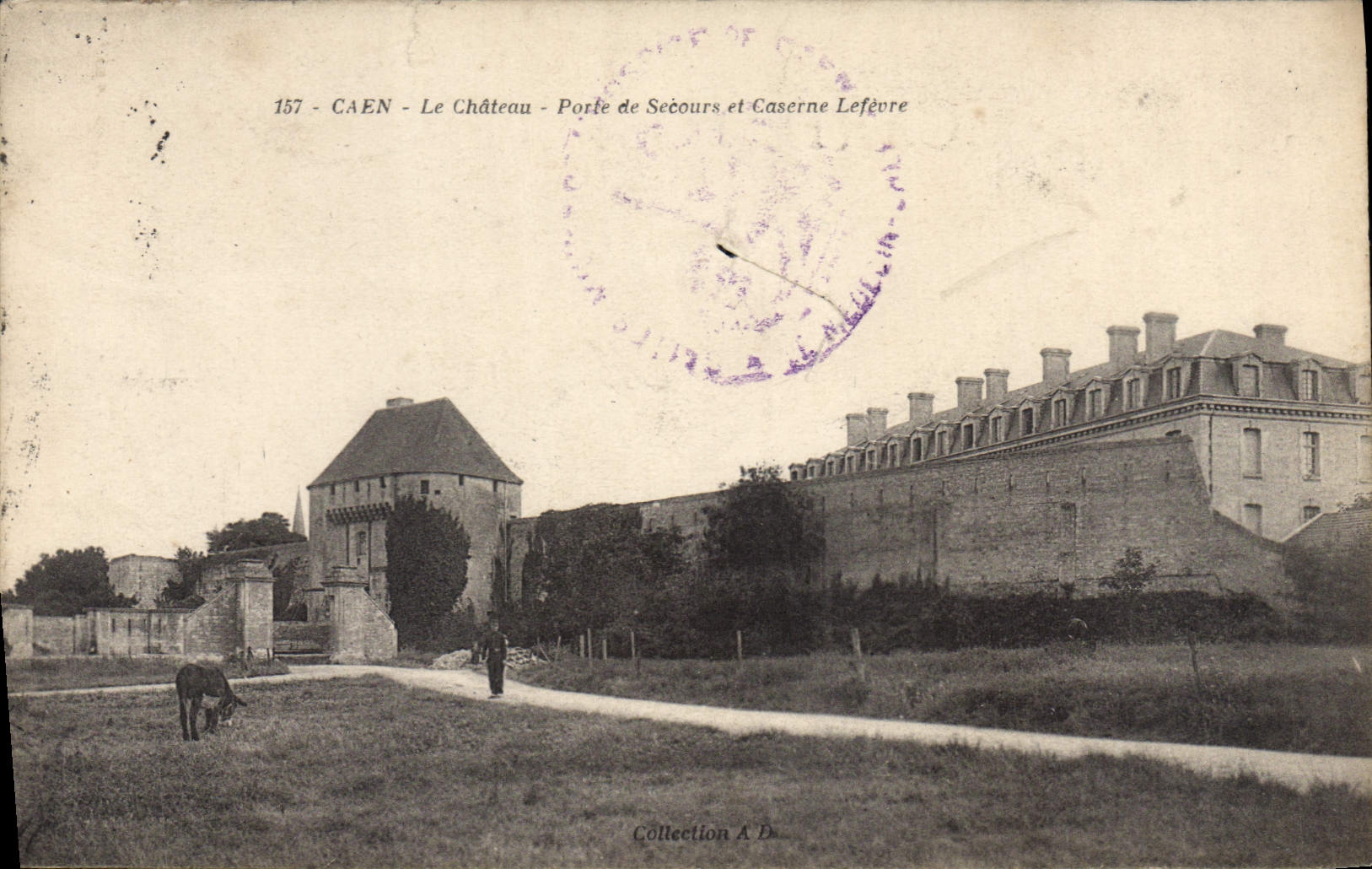 CPA Caen Le Chateau Porte de Secours et Caserne Lefevre 