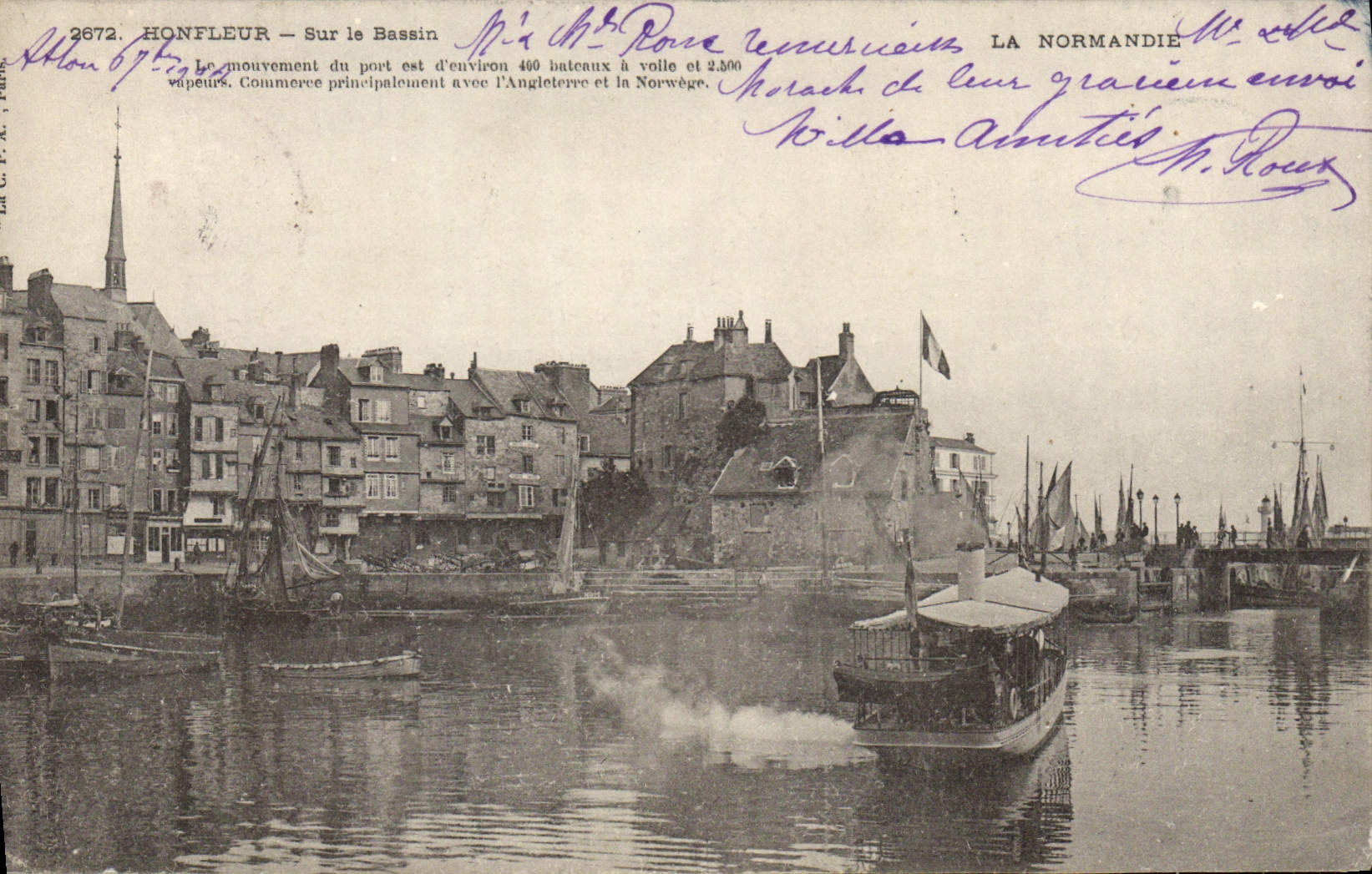 CPA Honfleur sur le Bassin 