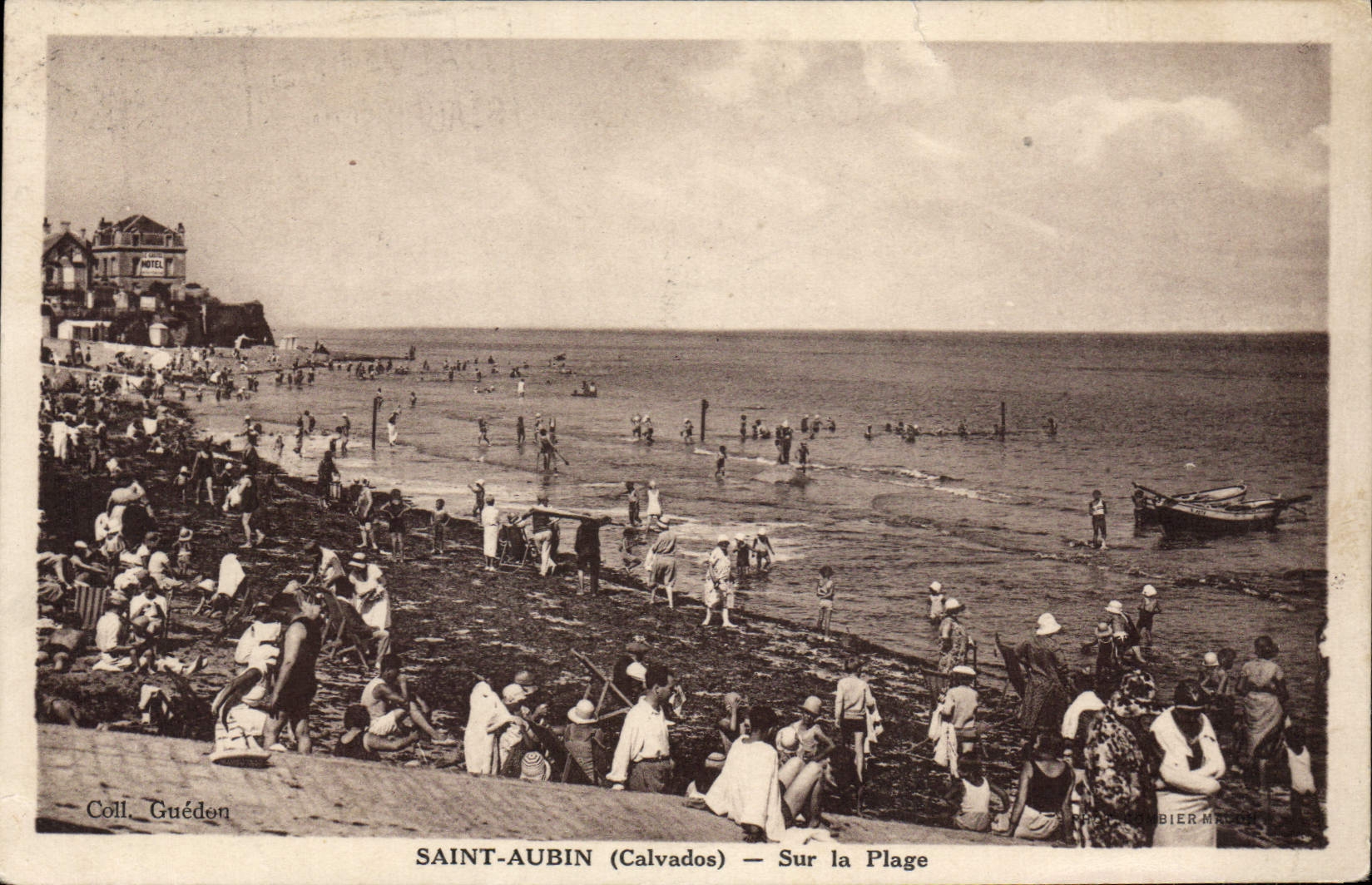 CPA St Aubin Calvados Sur la Plage 