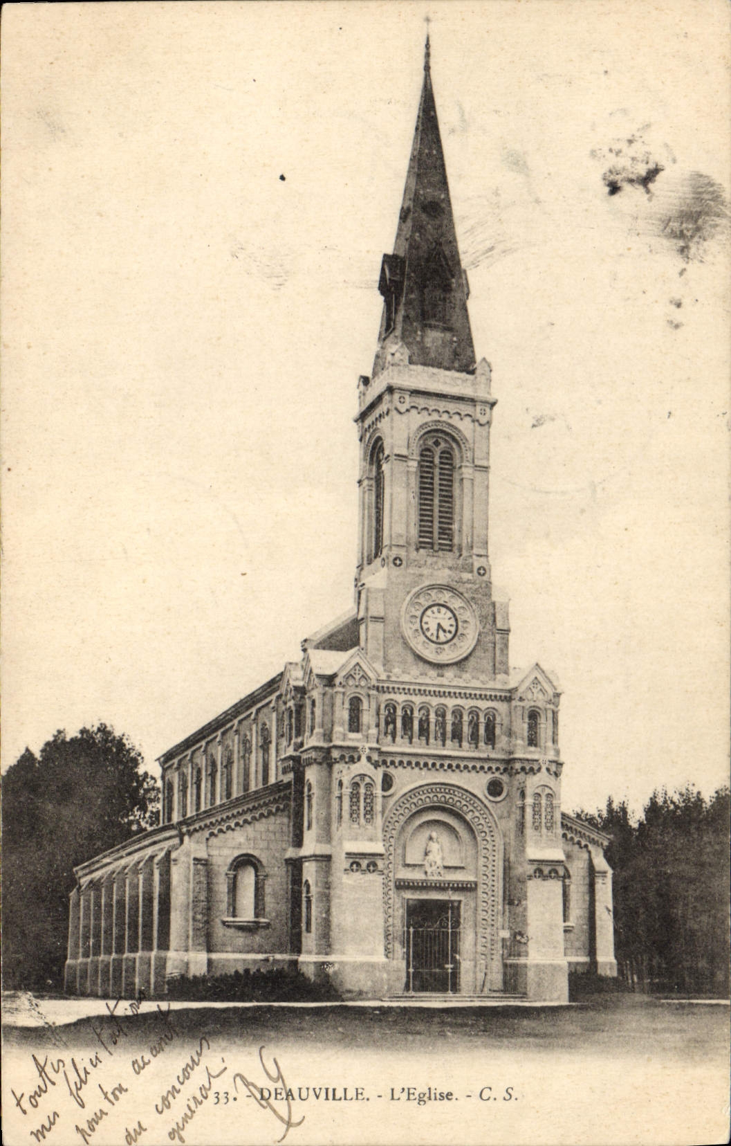 CPA Deauville L'Eglise 