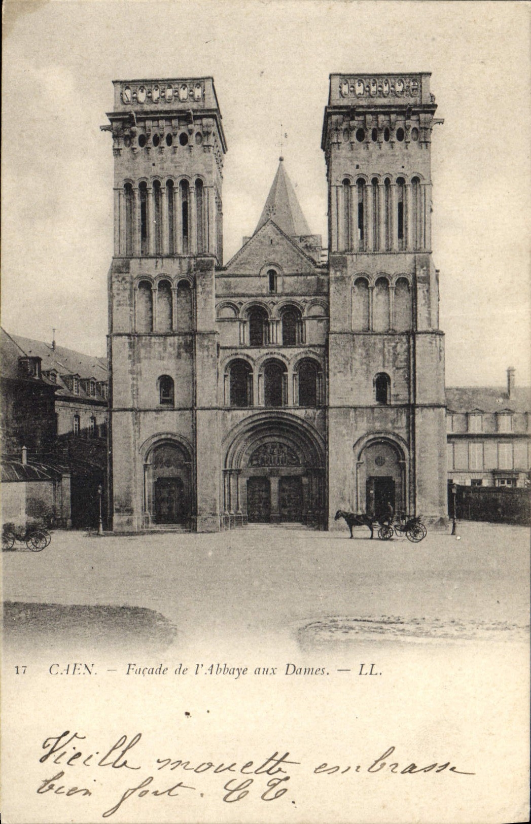 CPA Caen Facade de l'Abbaye aux Dames 