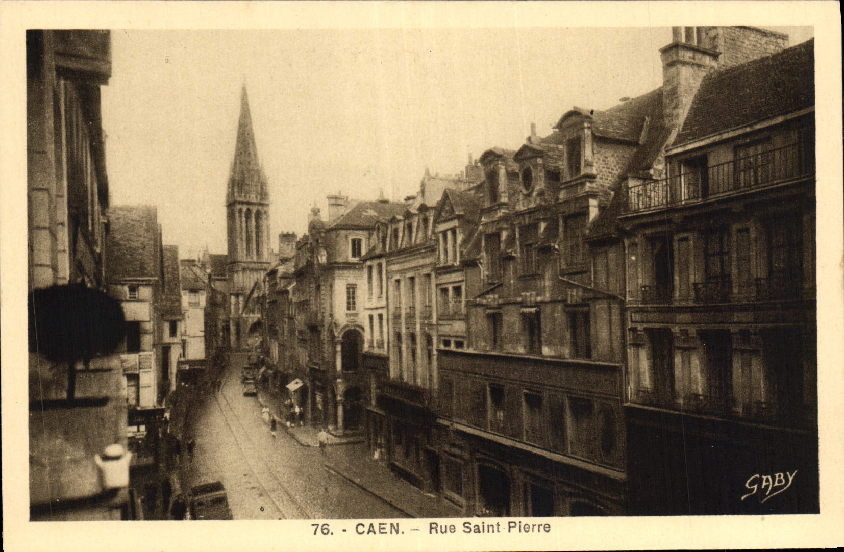 CPA Caen Rue St Pierre 