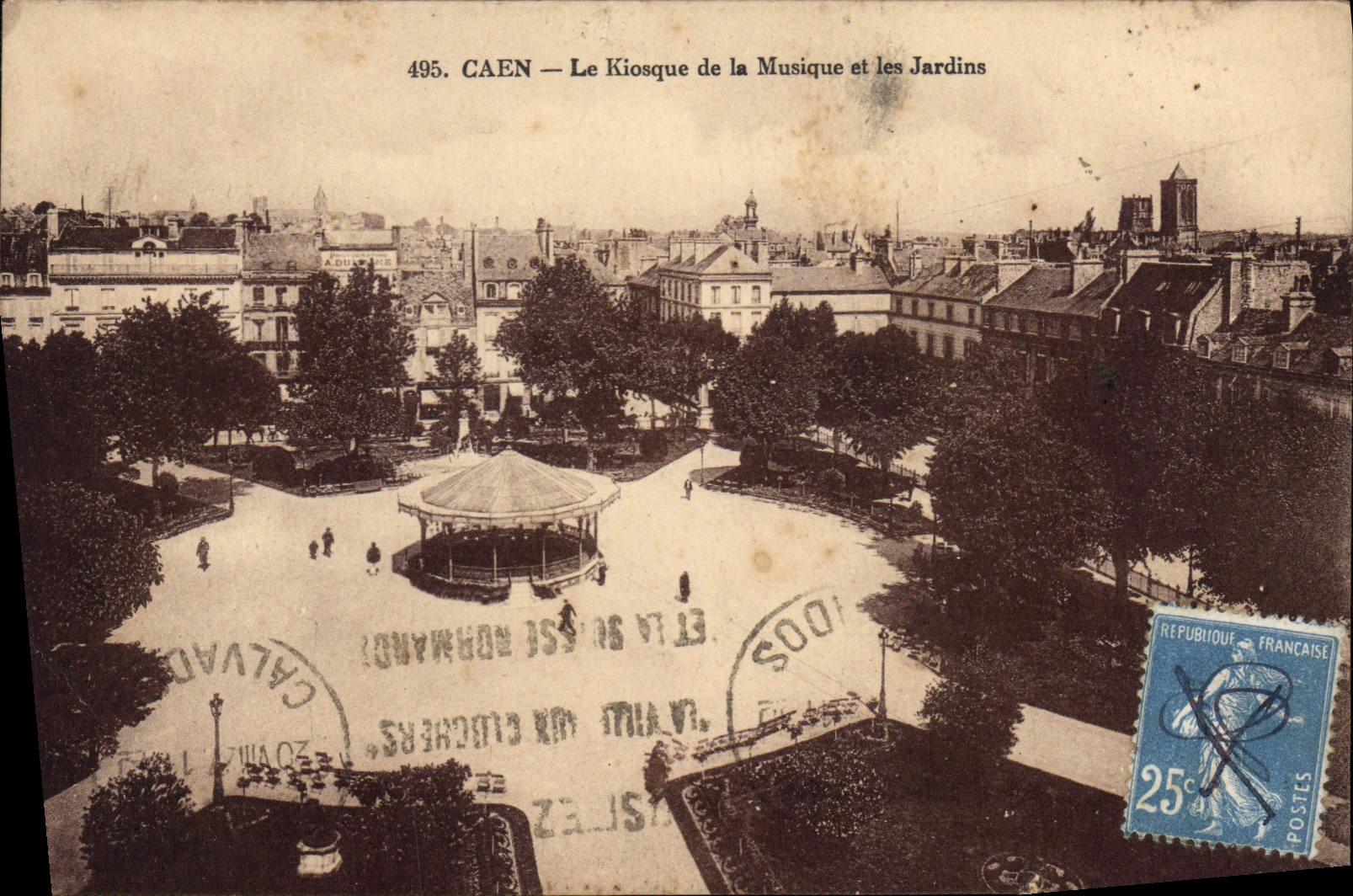 CPA Caen Le Kiosque de la Musique et les Jardins 