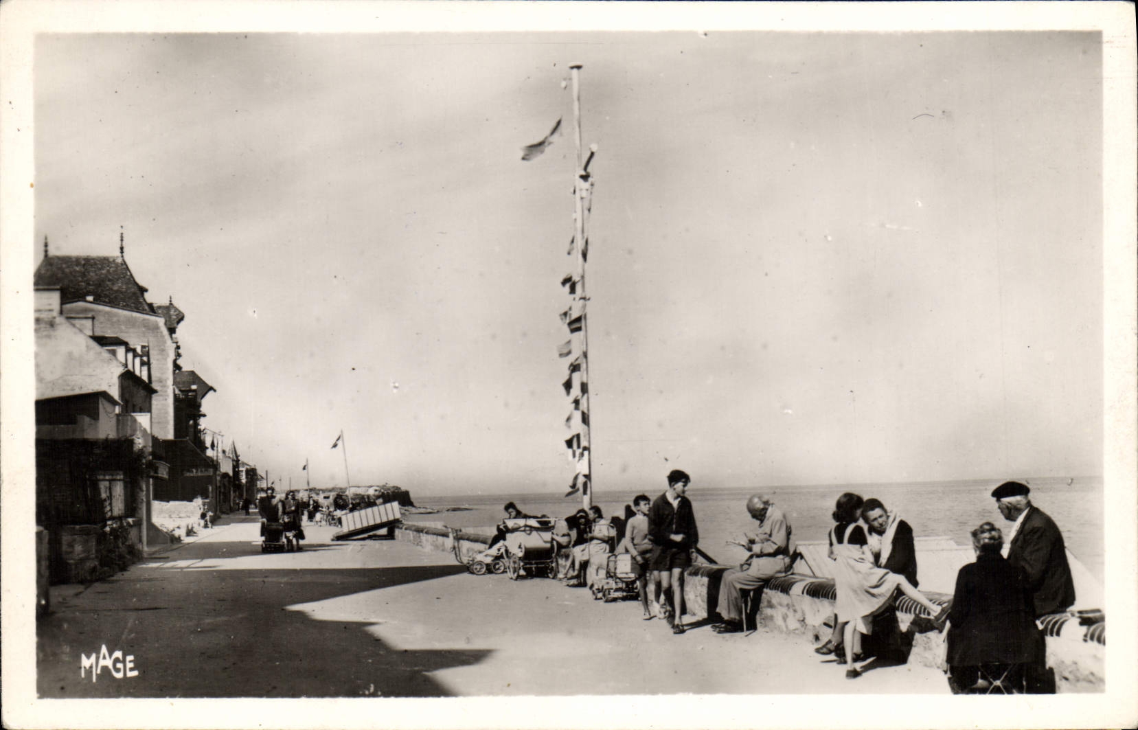 CPA St Aubin sur Mer la Digue 