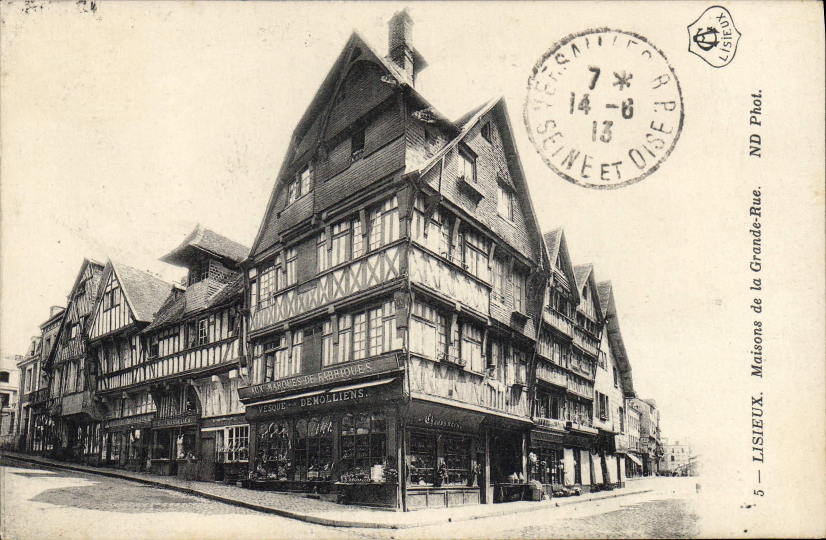 CPA Lisieux maisons de la Grande Rue 