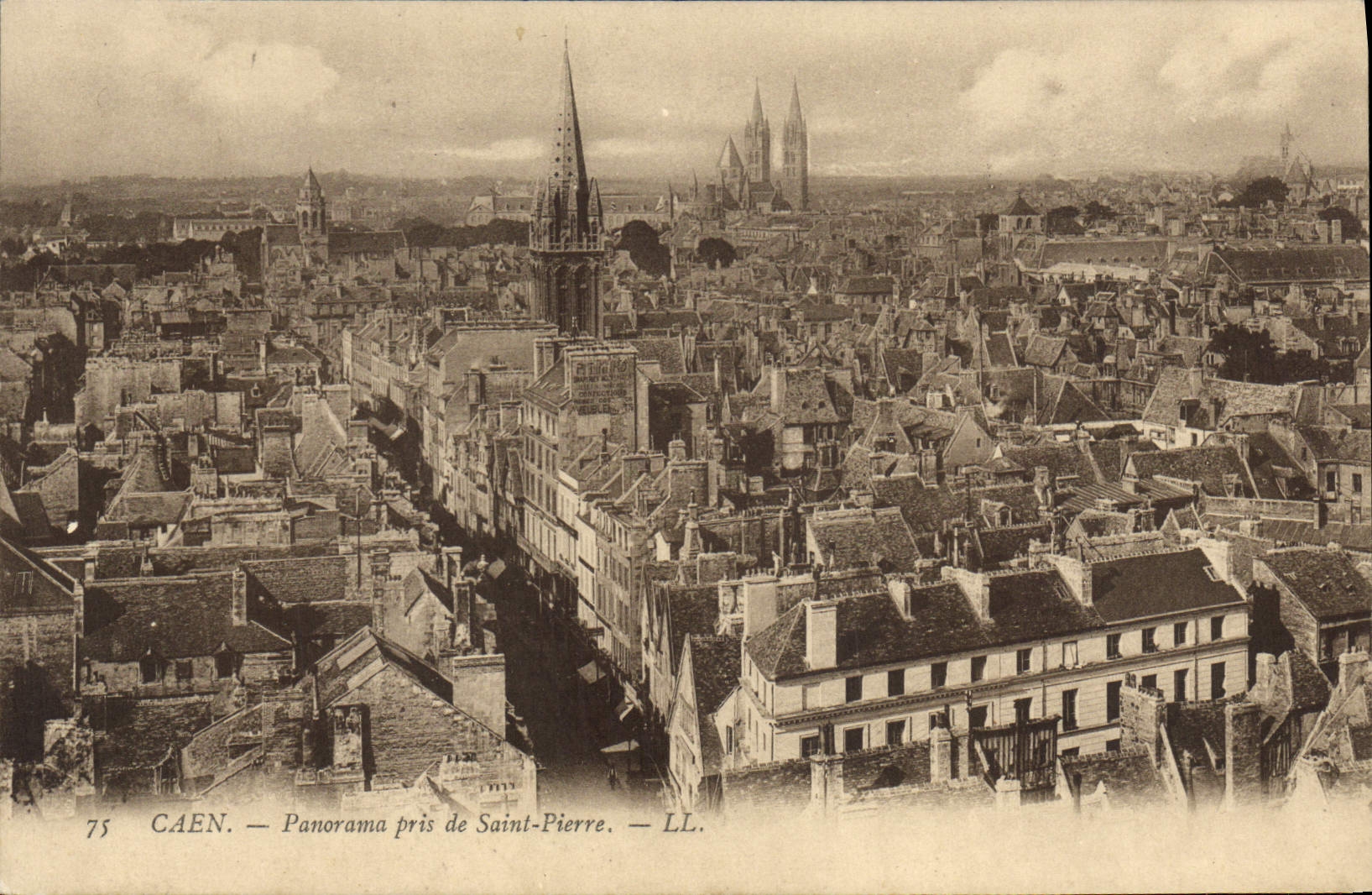 CPA Caen Panorama pris de Saint Pierre 