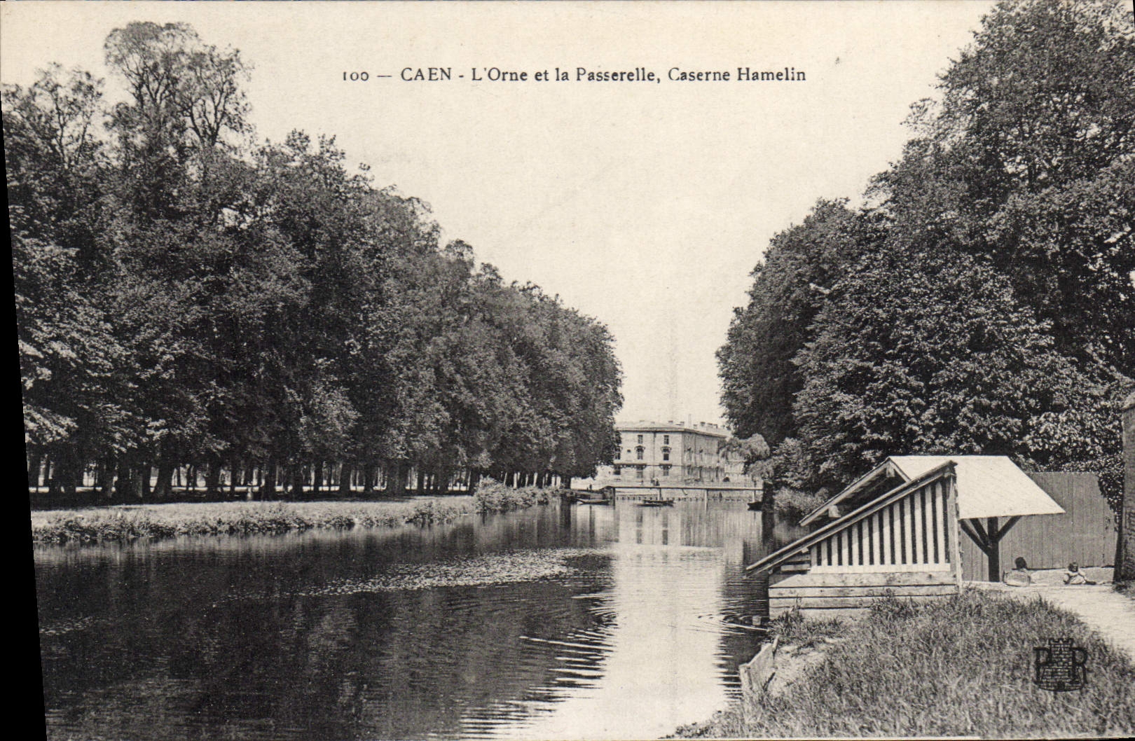 CPA Caen l'Orne et la Passerelle Caserne Hamelin 
