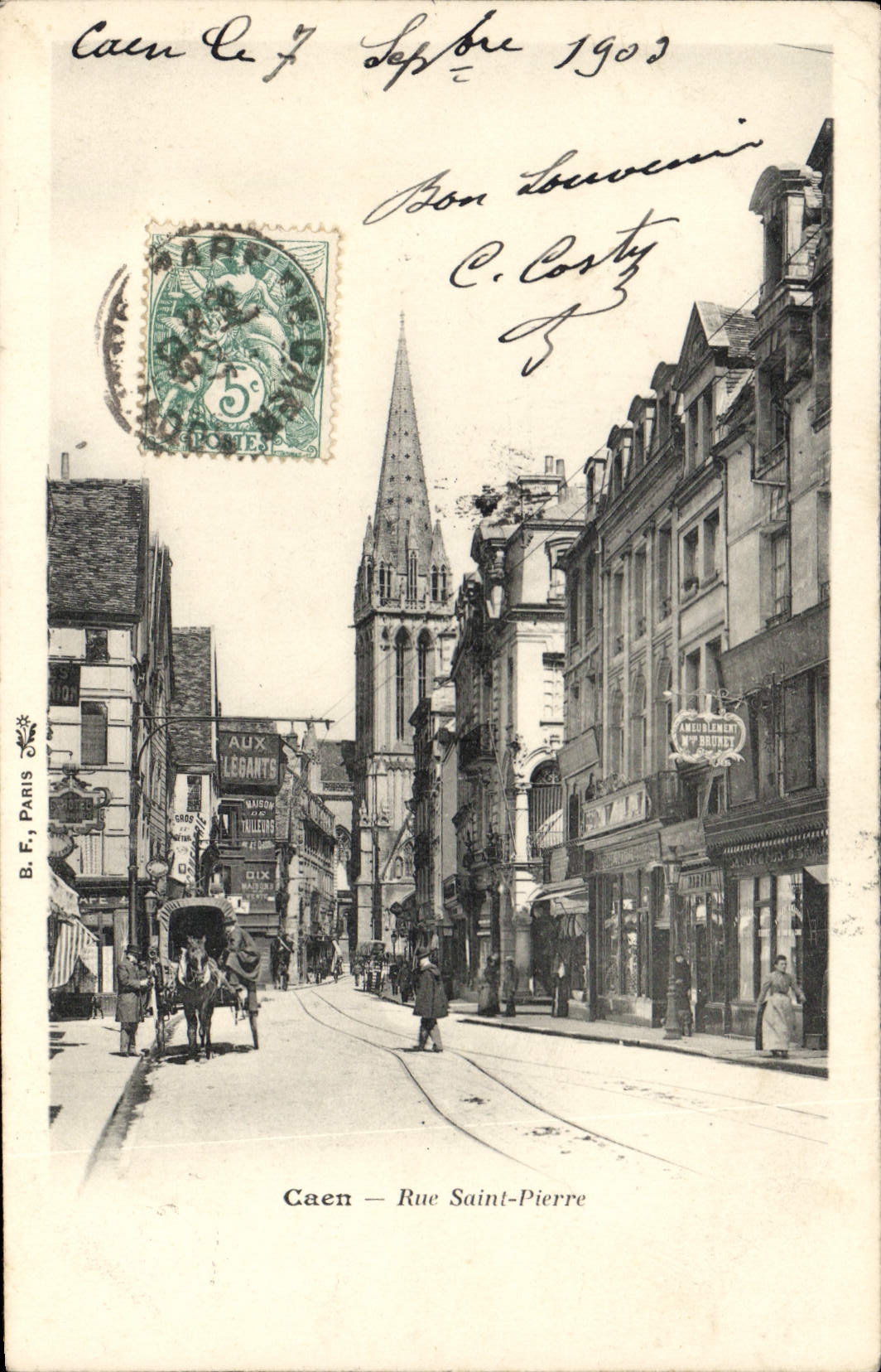 CPA Caen rue Saint Pierre 