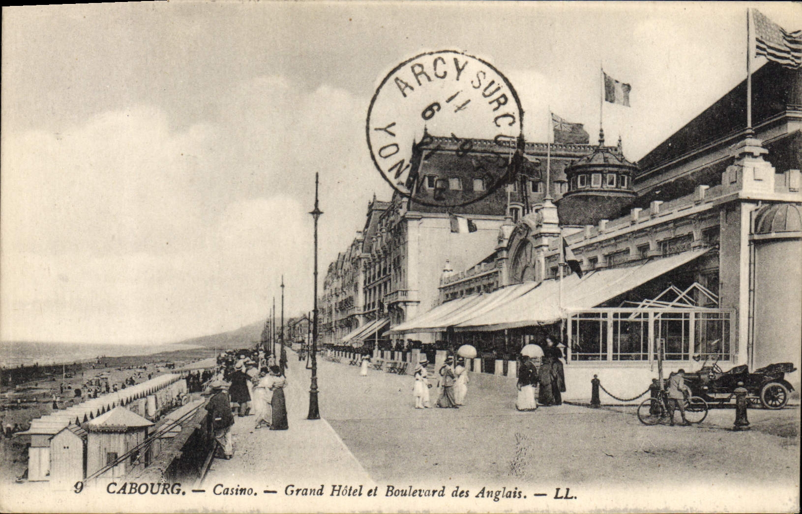 CPA Cabourg casino grand hotel et boulevard des Anglais