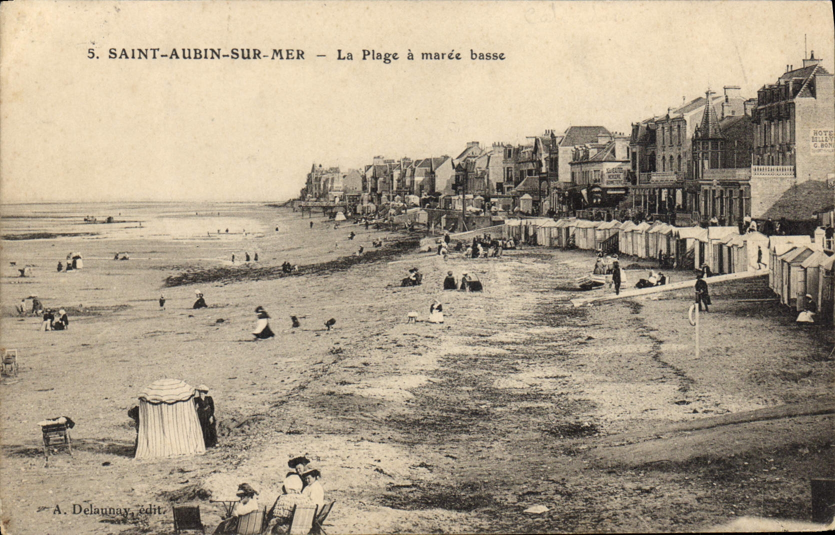 CPA Saint Aubin sur Mer la plage a Maree Basse
