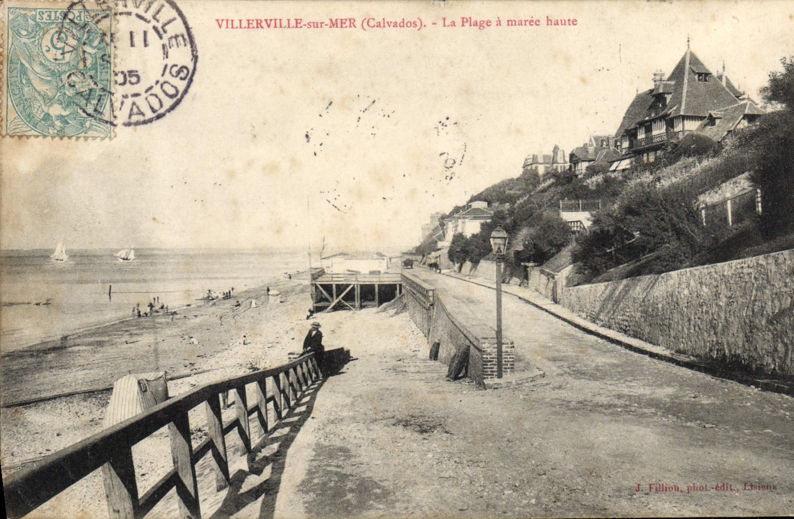 CPA Villerville sur Mer Calvados la plage a Maree haute