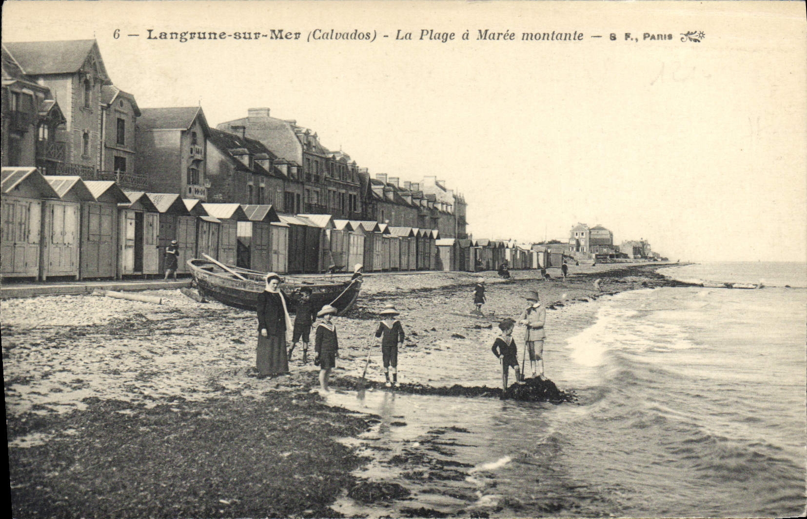 CPA Langrune sur mer Calvados la plage a Maree montante 