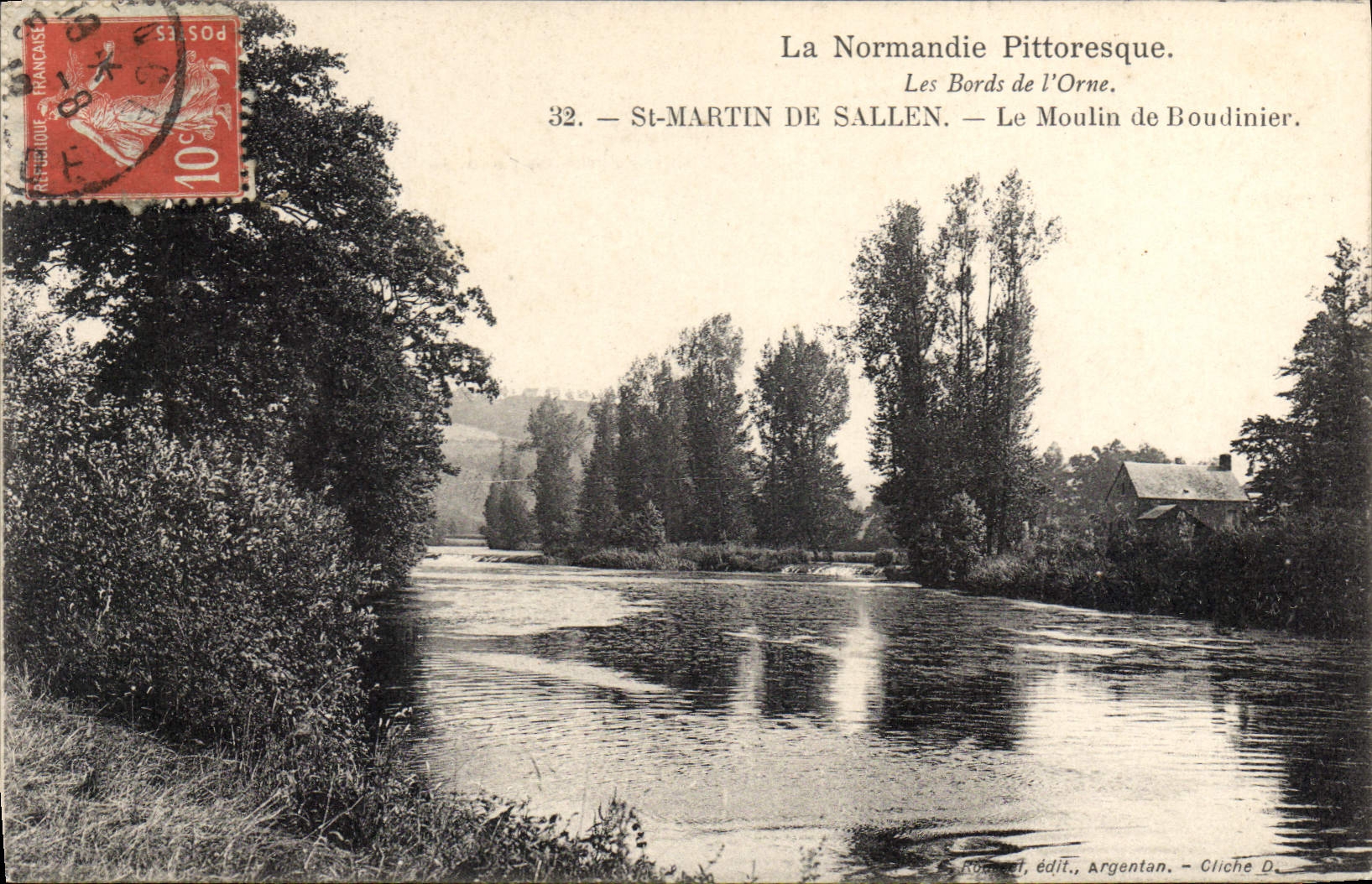 CPA La Normandie Pittoresque les Bords de l'Orne St Mrtin de Sallen le Moulin de Boudinier 