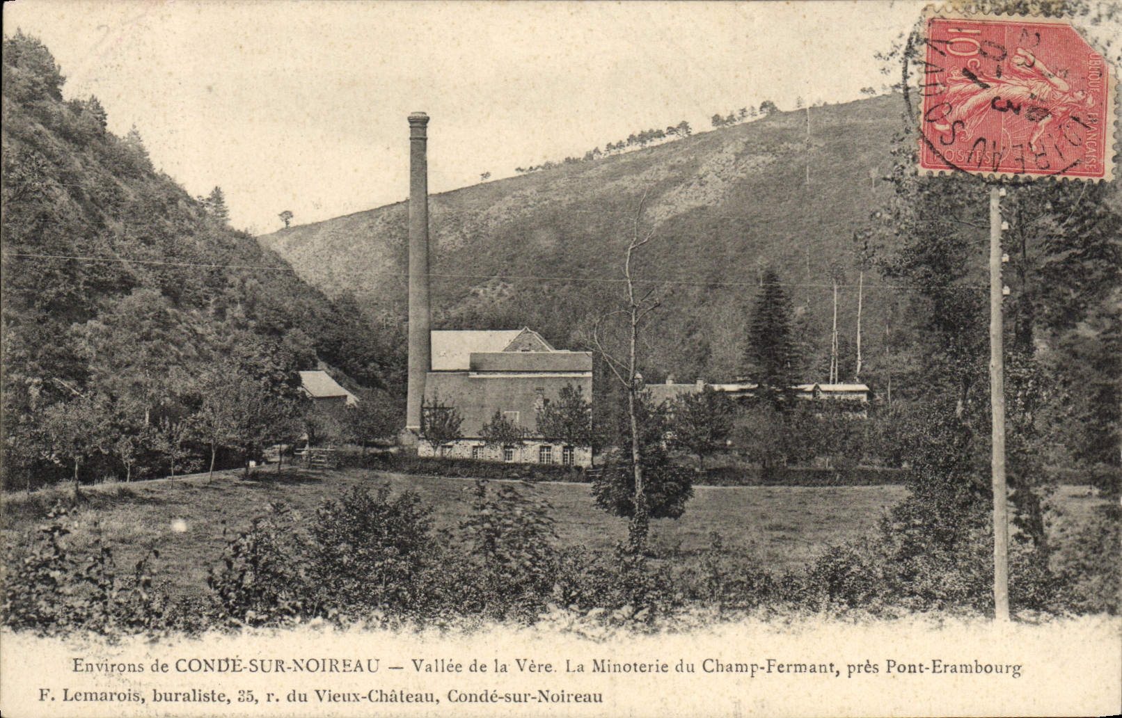 CPA Environs de Conde sur Noireau Vallee de la Vere La Minoterie de Champ Fermant pres Pont Erambour