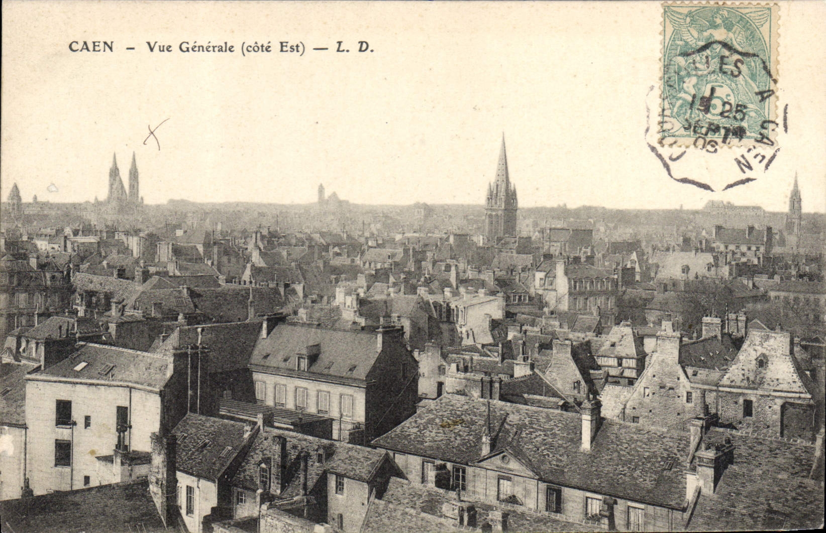 CPA Caen vue generale cote Est 