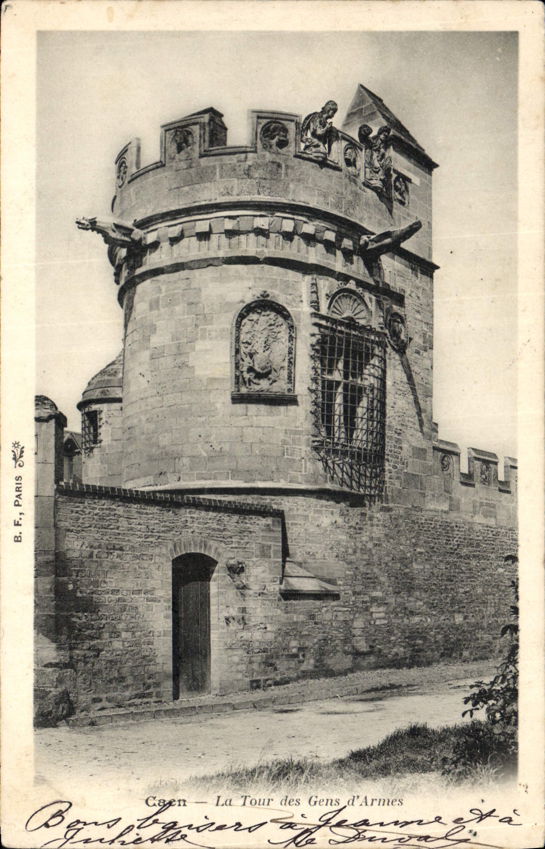 CPA Caen la tour des Gens d'Armes 