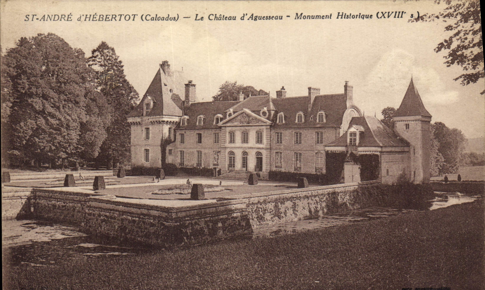 CPA St Andre d'hebertot Calvadas le chateau d'Aguesseau Monument Historique XVIII S