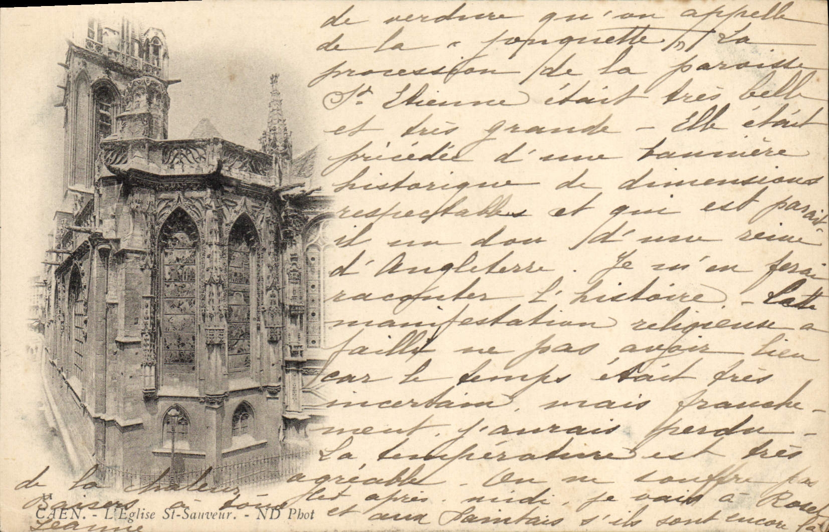 CPA Caen l'eglise St Pierre 