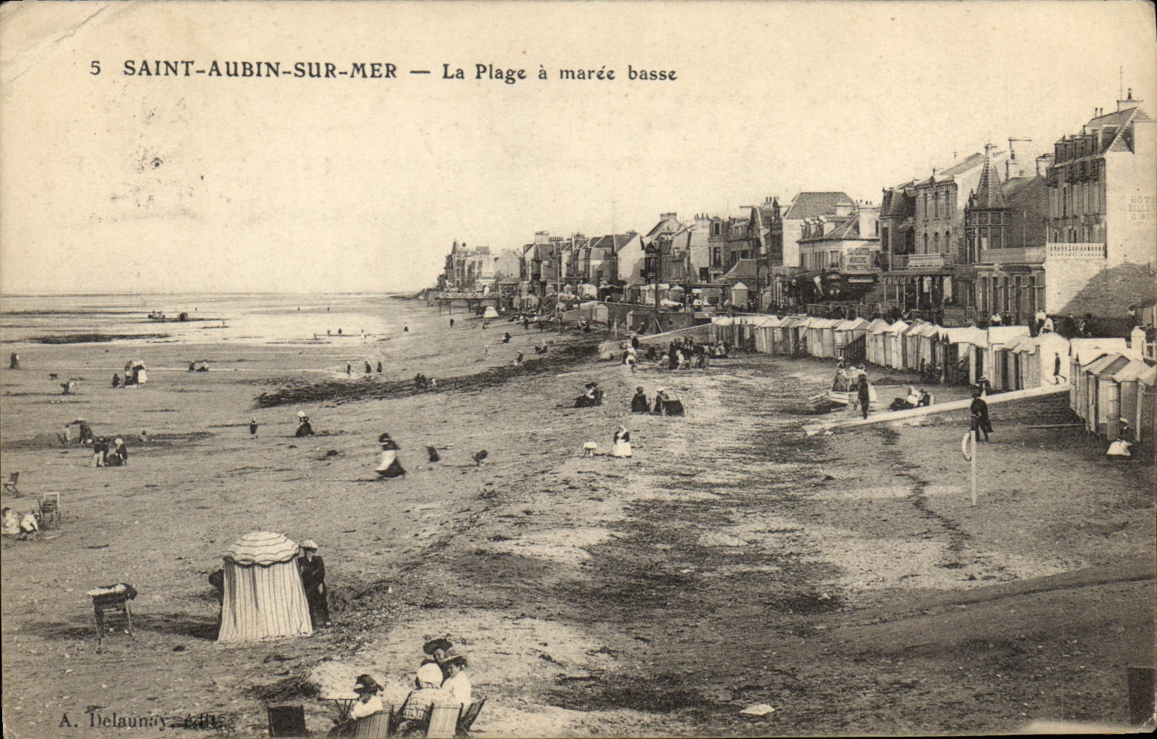 CPA Saint Aubin sur mer la plage a Maree basse