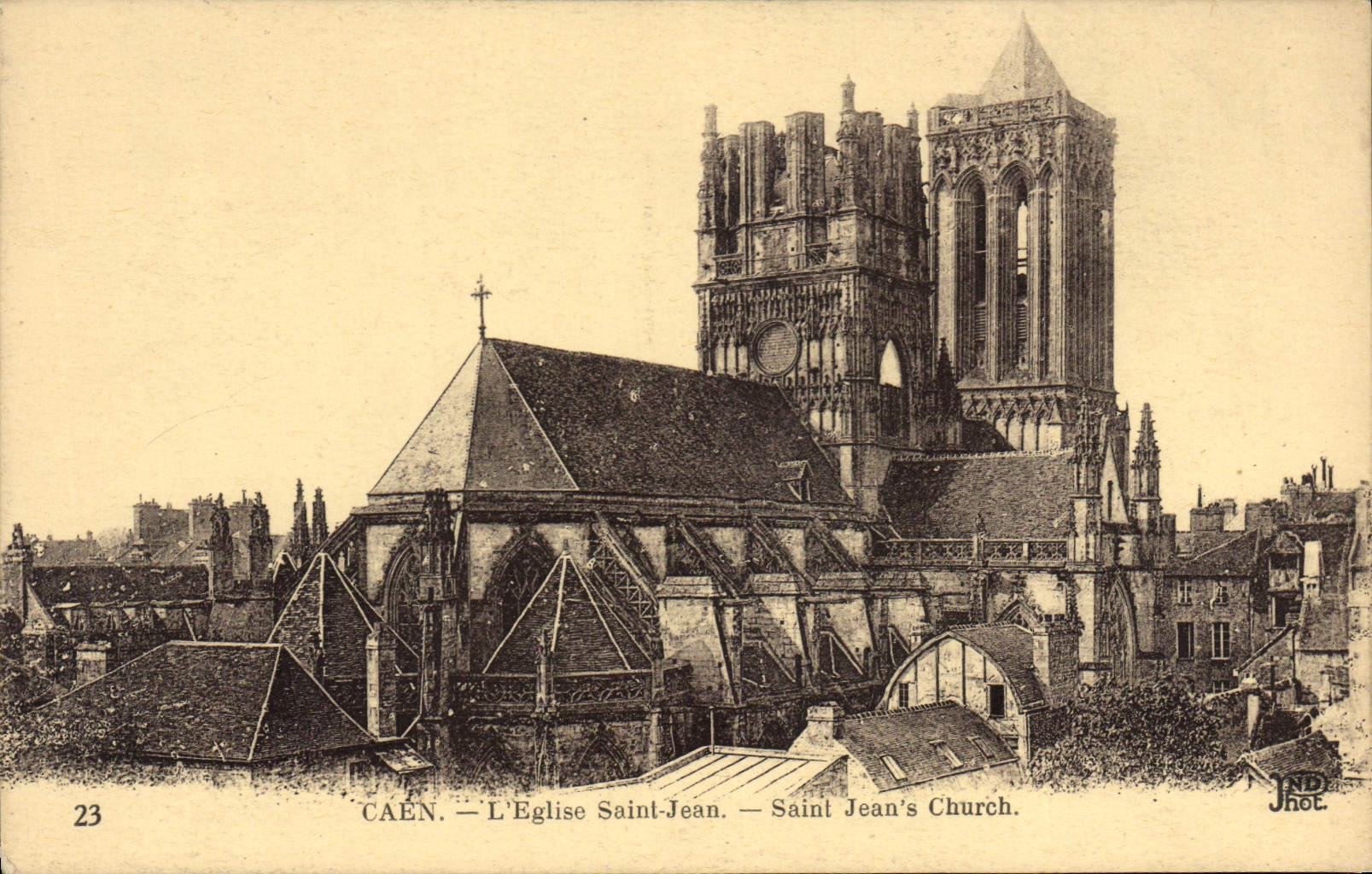 CPA Caen l'eglise Saint Jean 