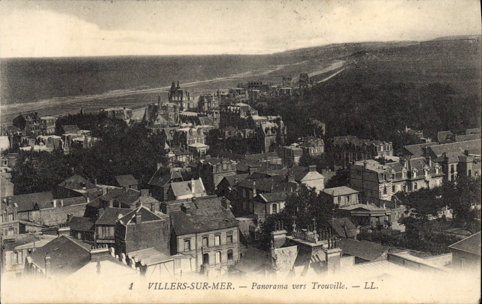CPA Villers sur mer panorama vers Trouville