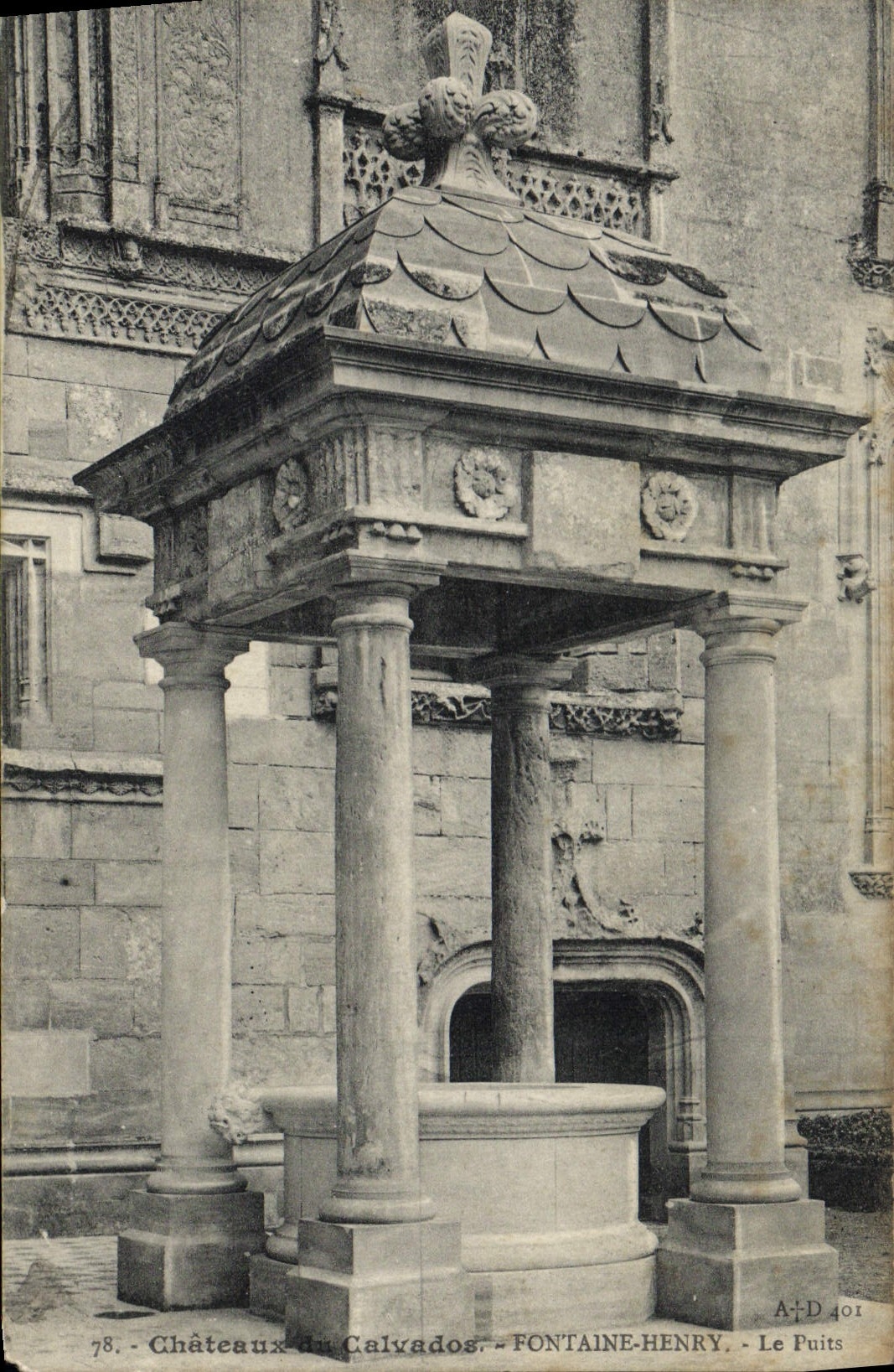 CPA Chateaux du Calvados Fontaine Henry le Puits