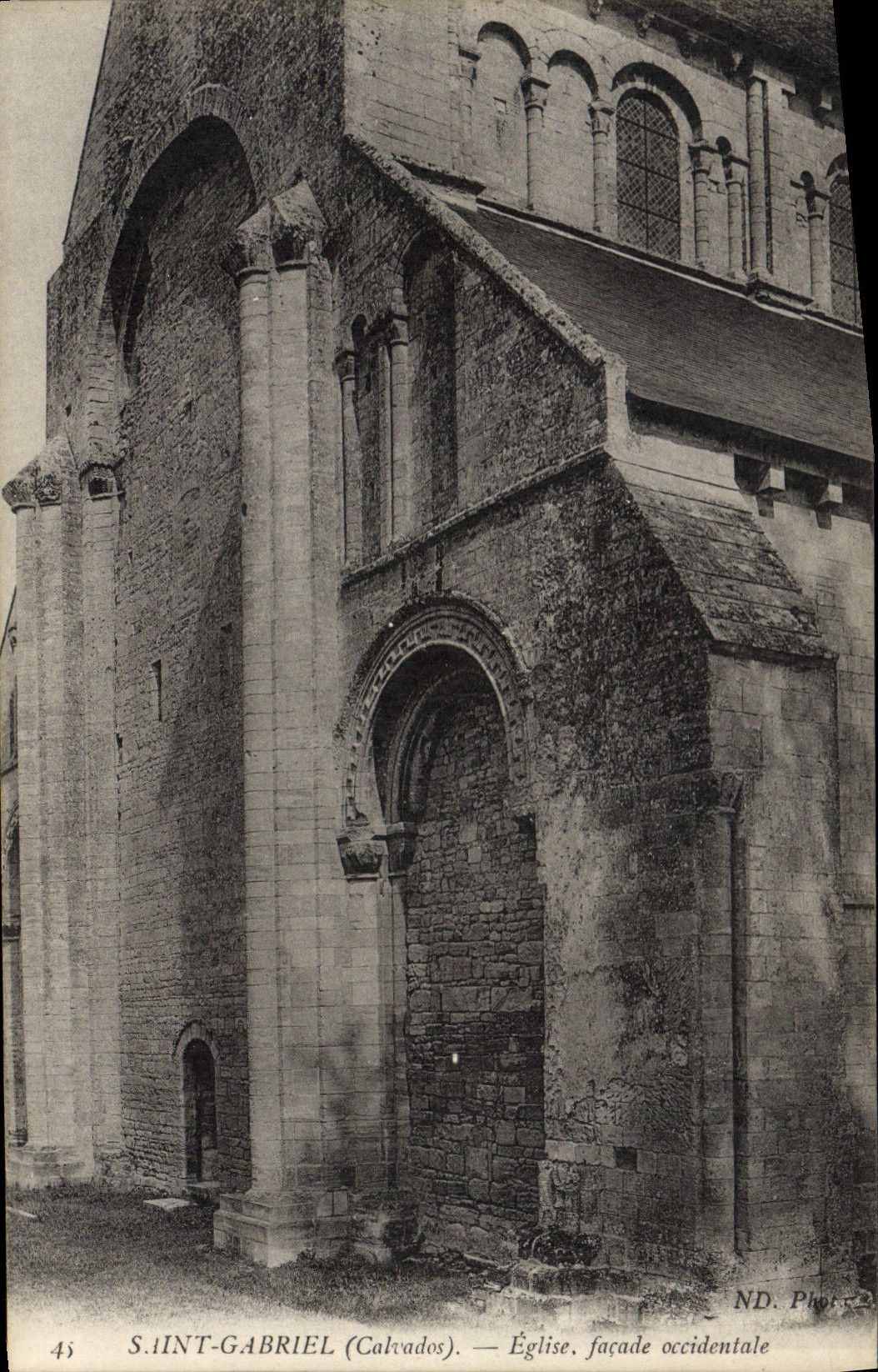 CPA Saint Gabriel Calvados Eglise facade occidentale 
