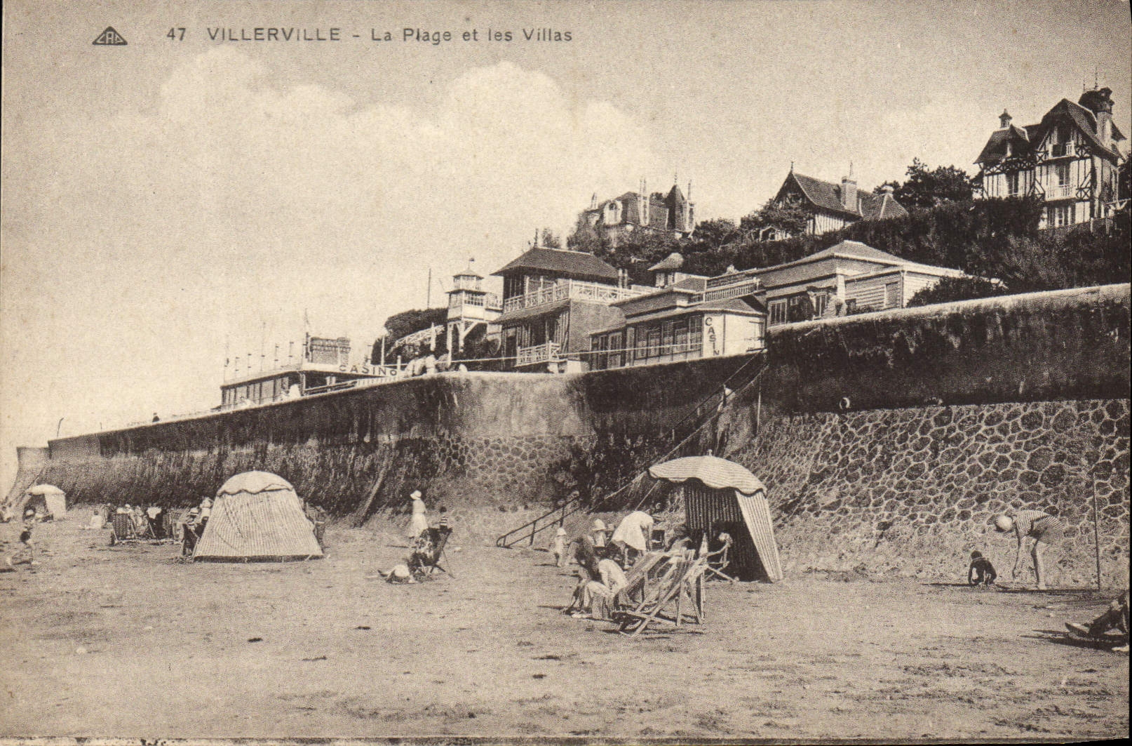 CPA Villerville la plage et les Villas 