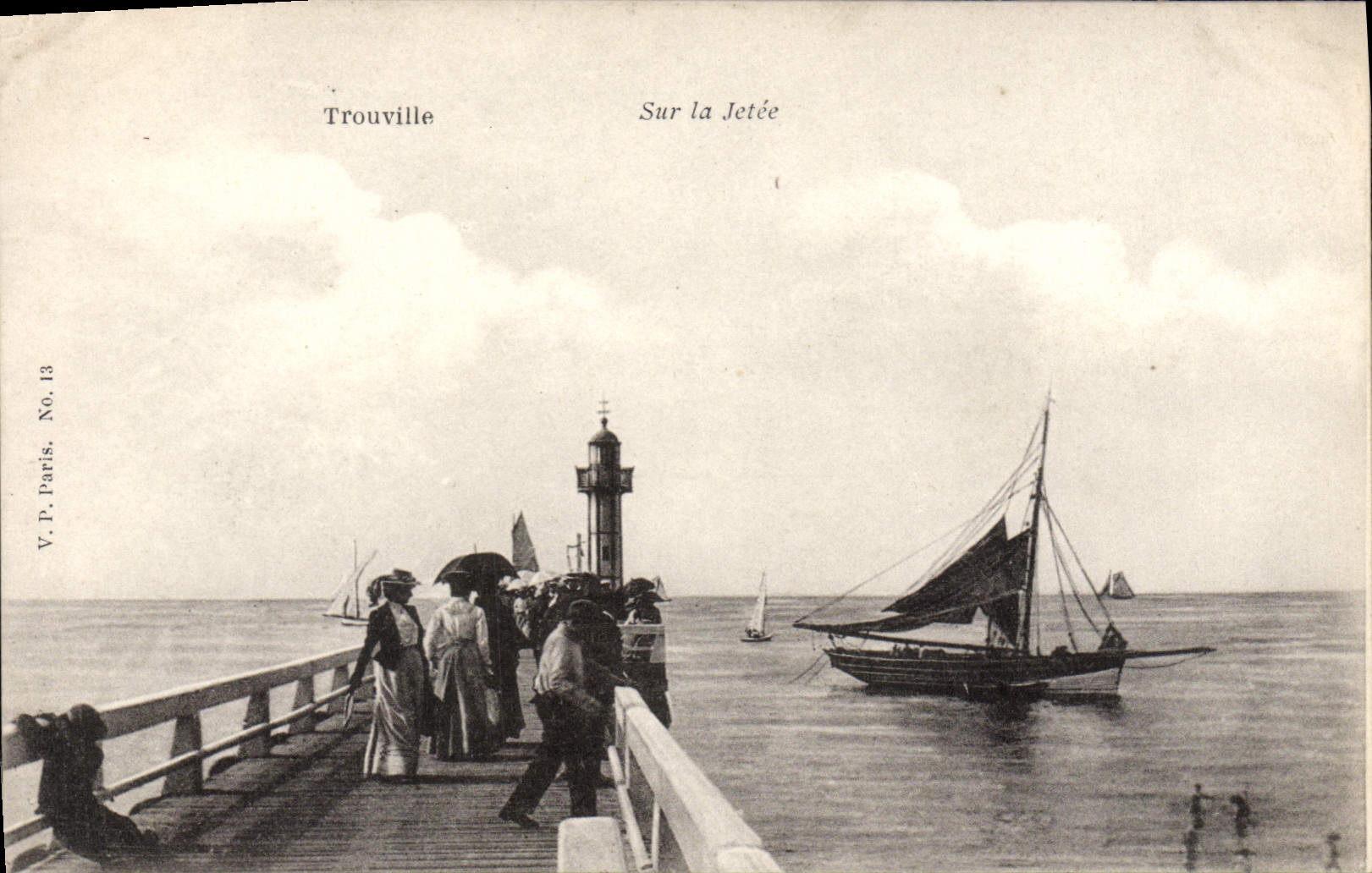 CPA Trouville sur la Jetee 