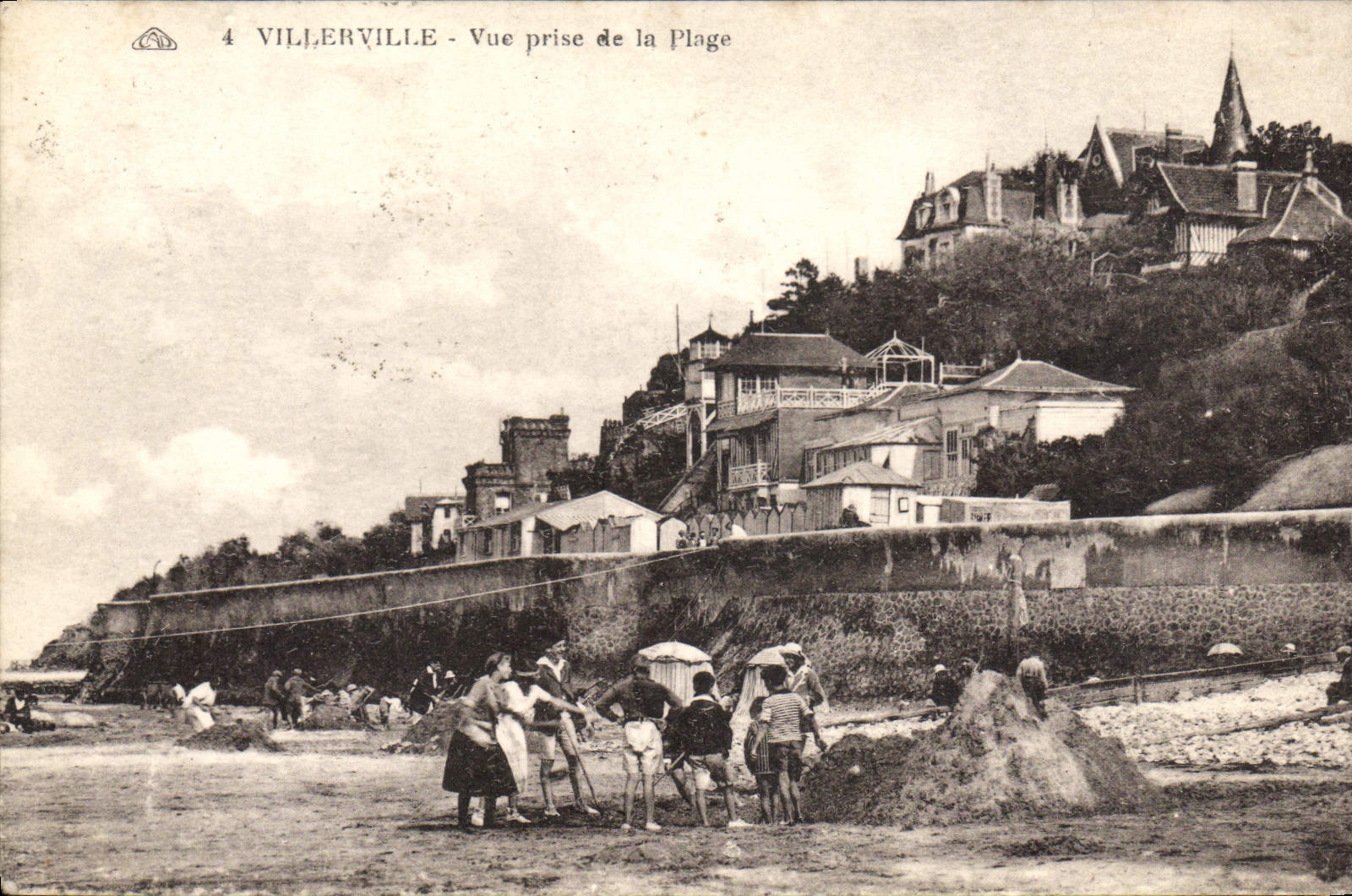 CPA Villerville vue prise de la plage