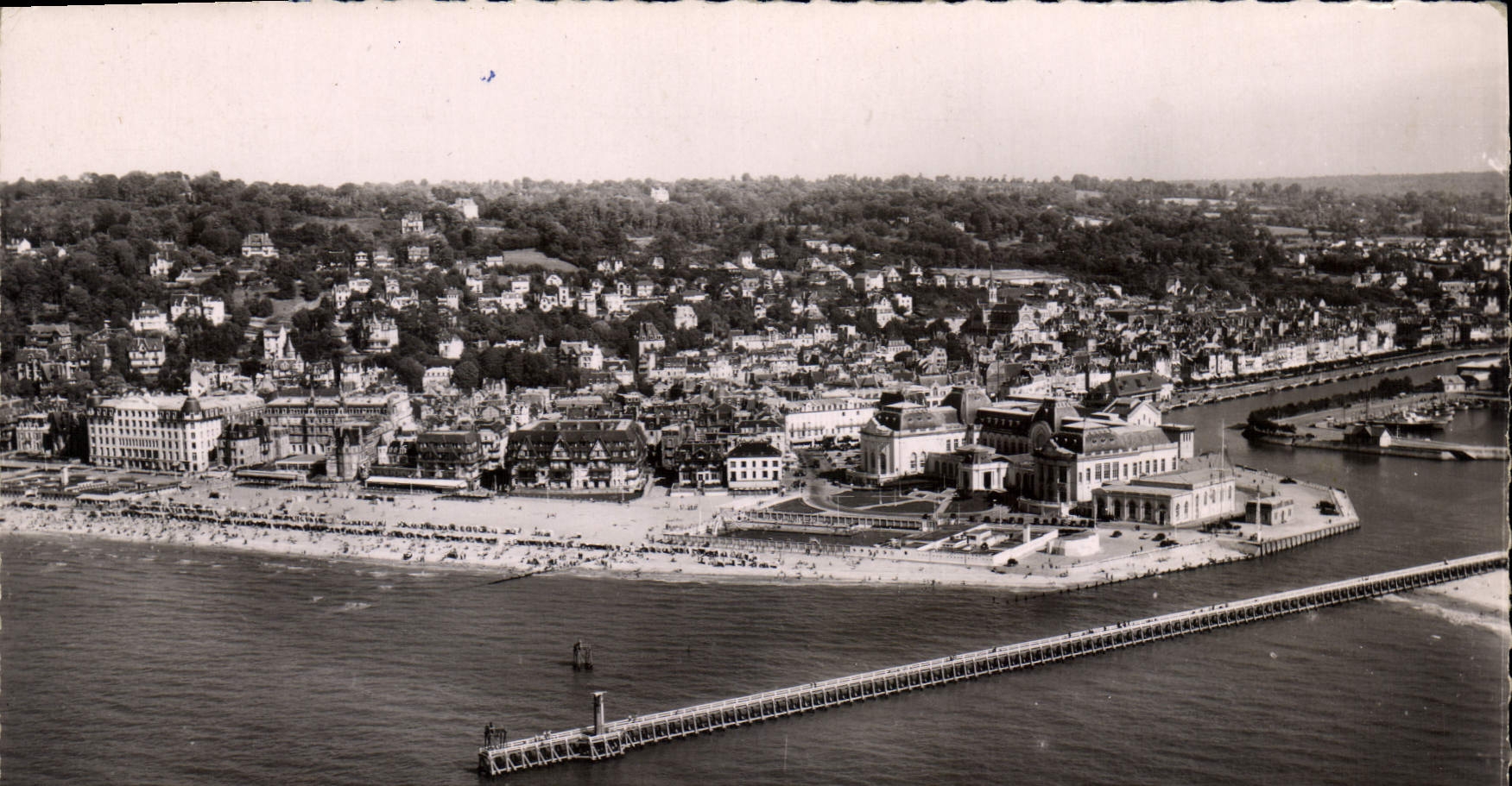 CPSM Trouville Deauville Calvados vue aerienne la Jetee 