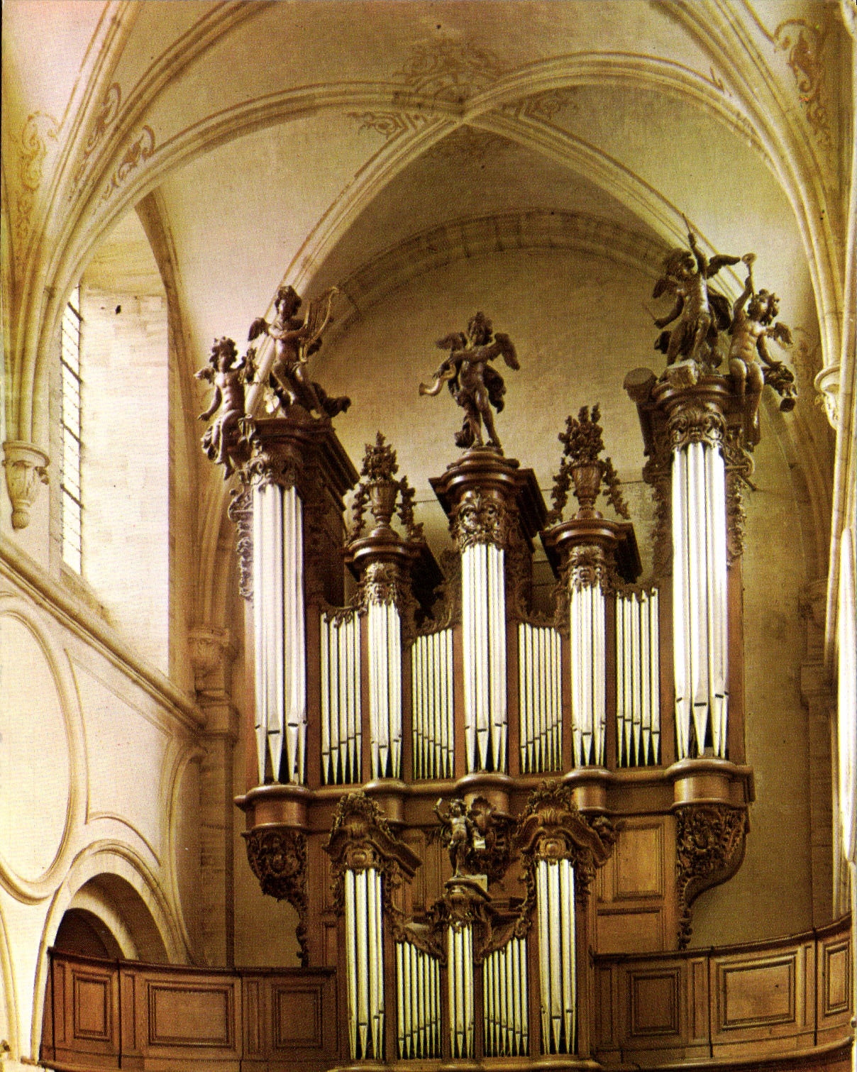 CPSM Ordre de Premontre Abbaye de Monday Calvados grandes orgues de l'eglise Parizot XVIII siecle