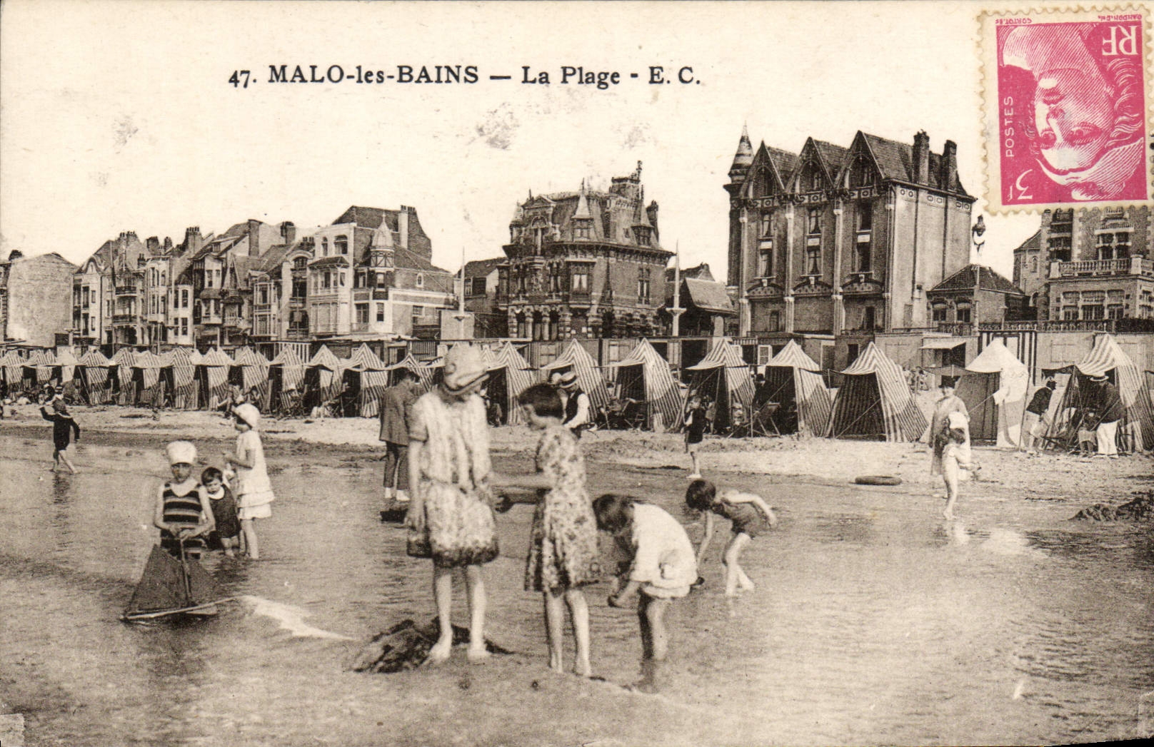 CPA Malo les Bains La Plage 