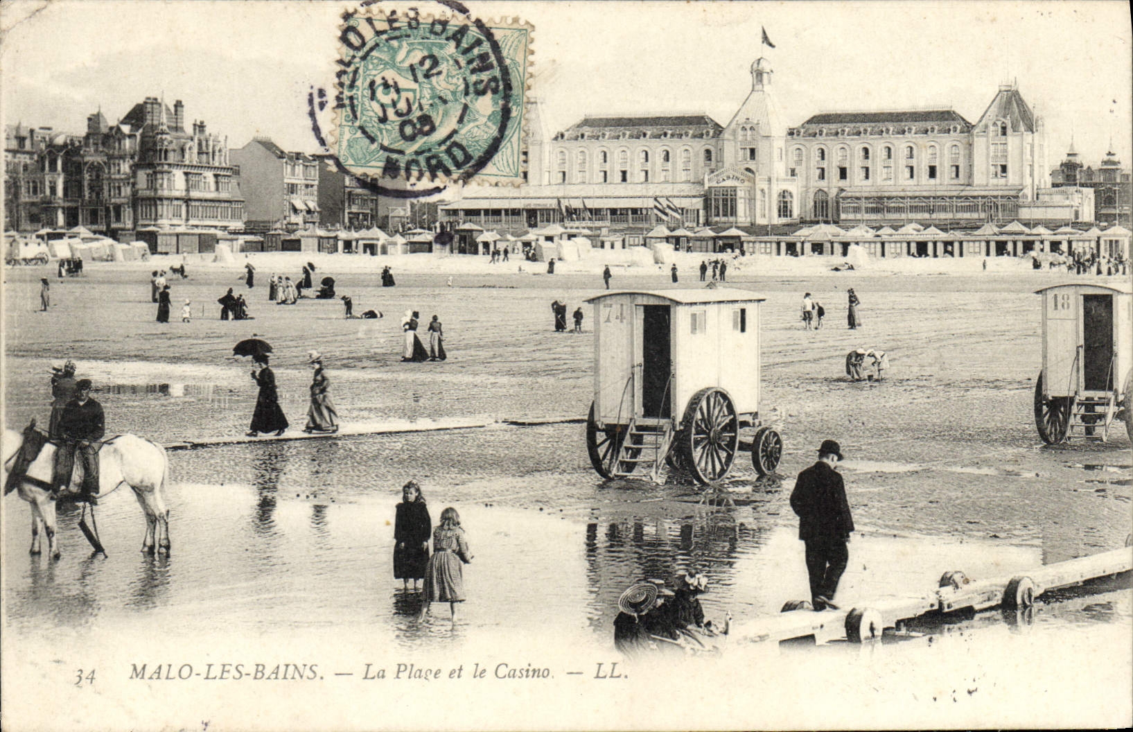 CPA Malo les Bains La Plage et le Casino