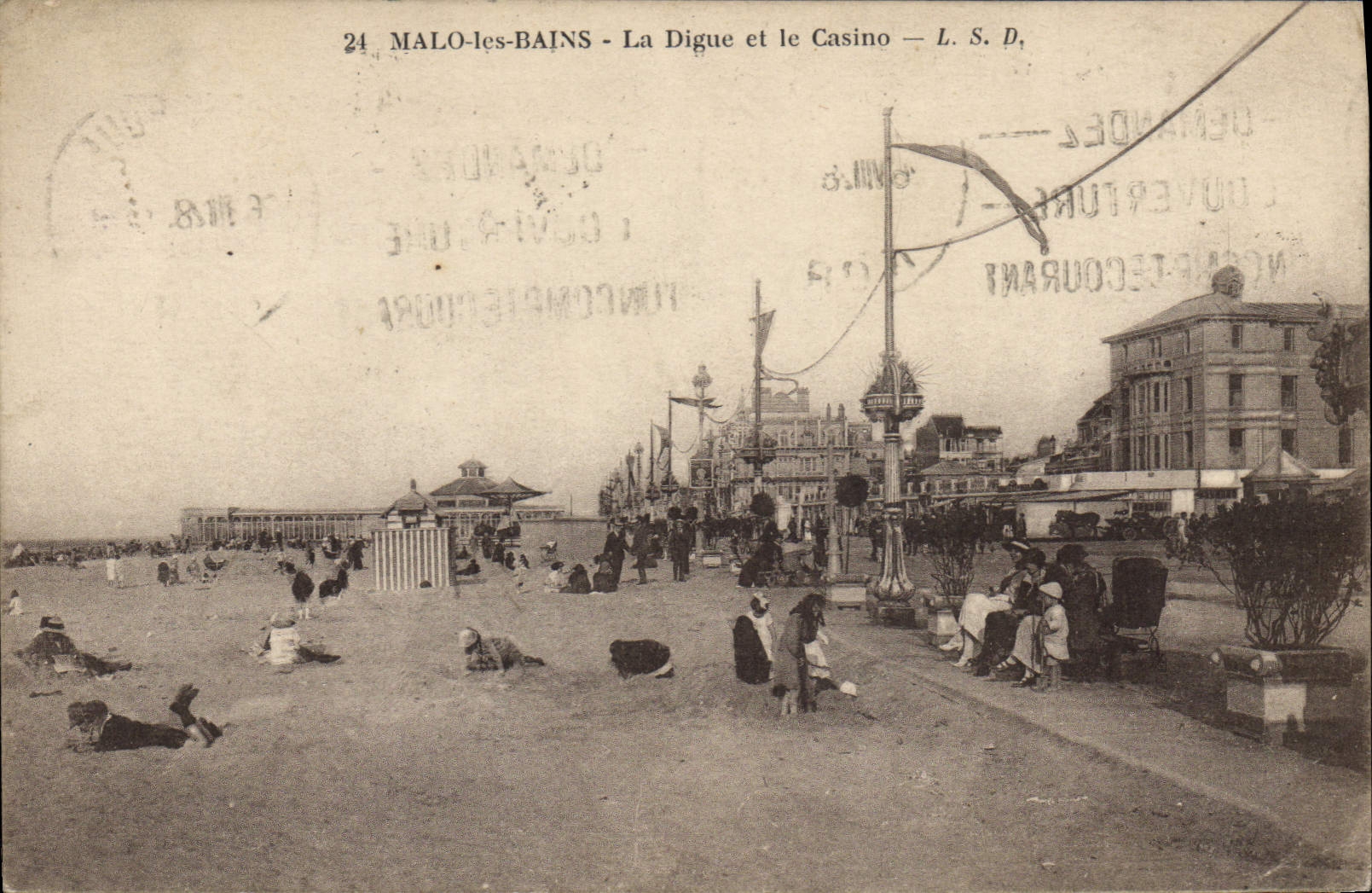 CPA Malo les Bains La Digue et le Casino