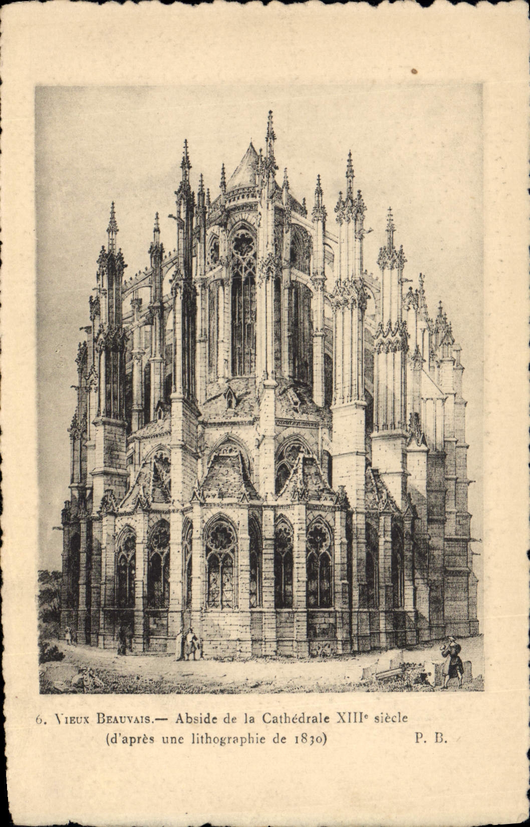 CPA Vieux Beauvais Abside de la Cathedrale