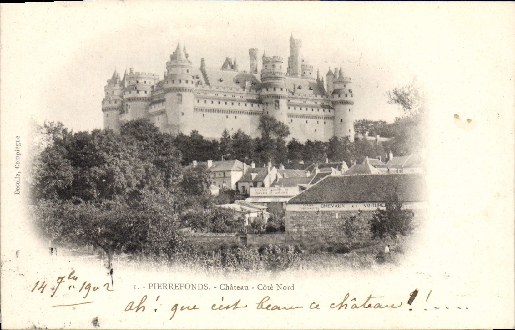 CPA Pierrefonds Chateau Cote Nord 